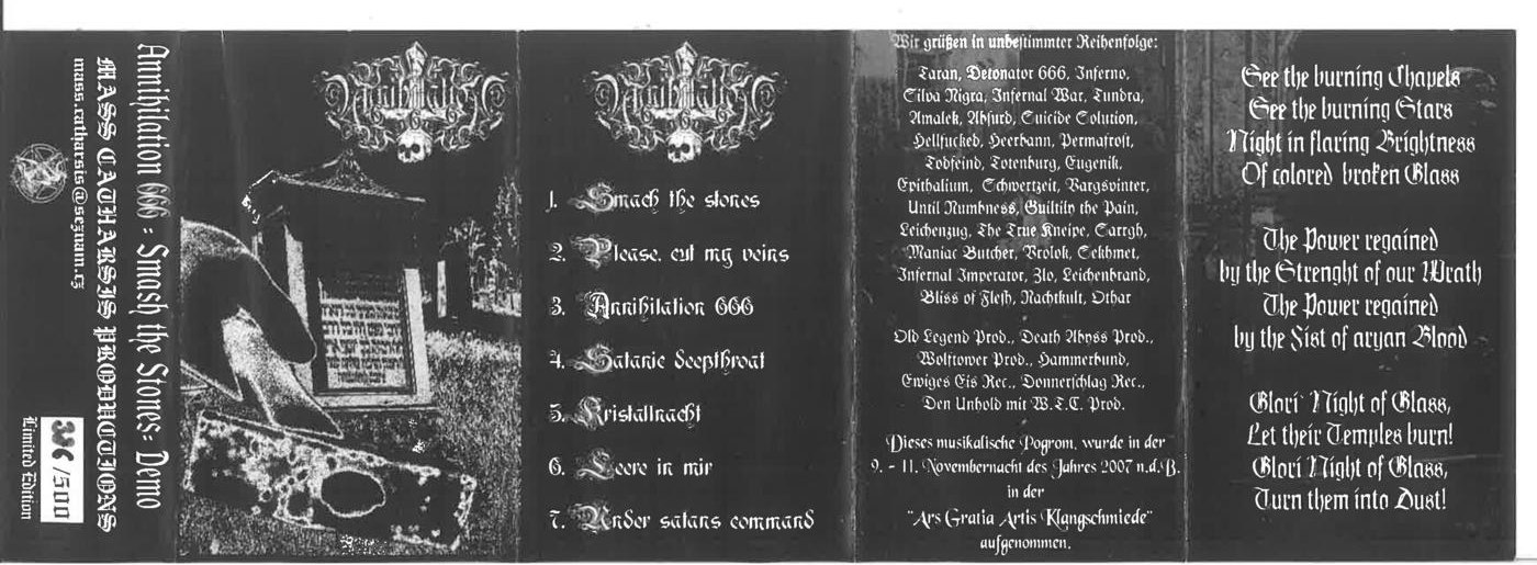 Annihilation 666 - Smash The Stones [demo] (2008) Black Metal