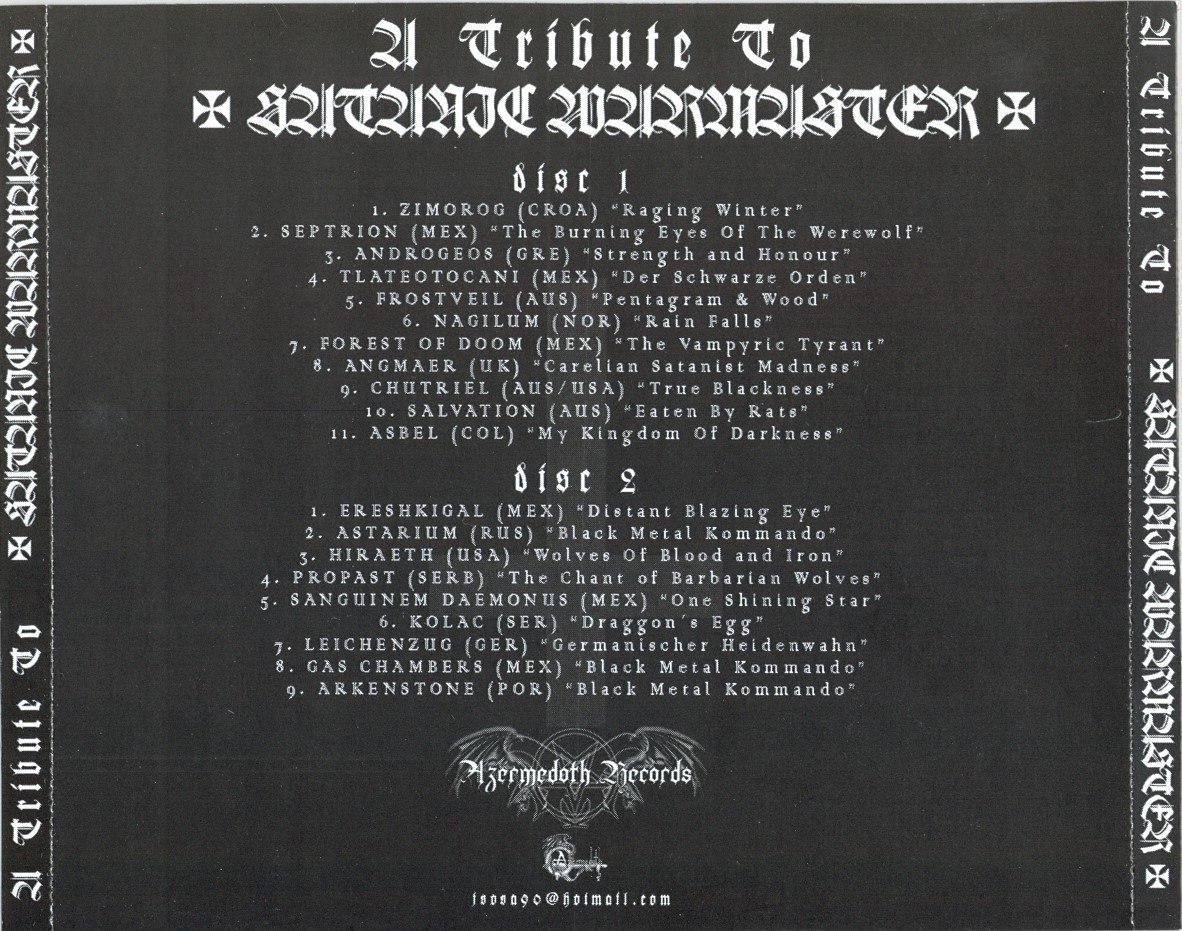 Various Artists - A Tribute To Satanic Warmaster [compilation] (2016) Black Metal