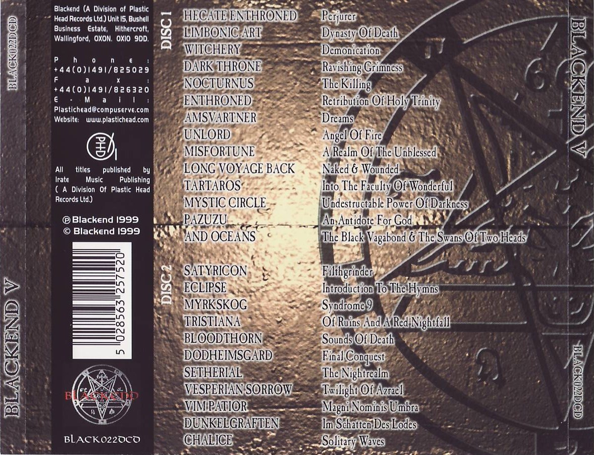 Various Artists - Blackend; The Black Metal Compilation,Vol. 5 (2000) Black Metal