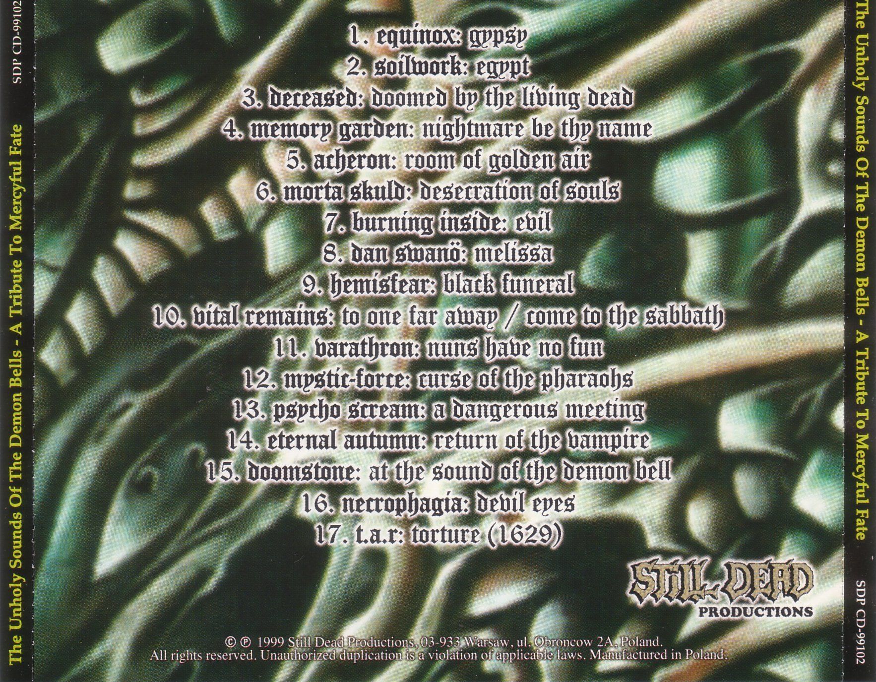 Various Artists - The Unholy Sounds Of The Demon Bells - A Tribute To Mercyful Fate [compilation] (1999) Metal (D1377)