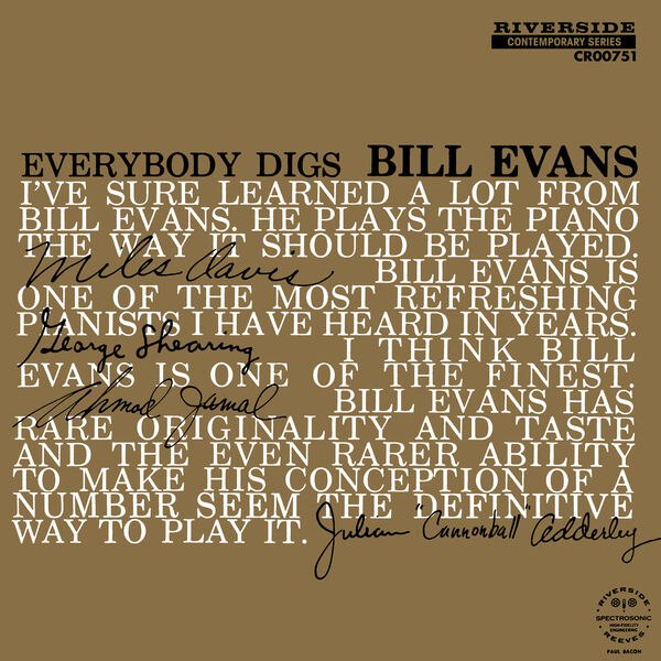 Bill Evans - Everybody Digs Bill Evans (1958) Mono Mix [FLAC]