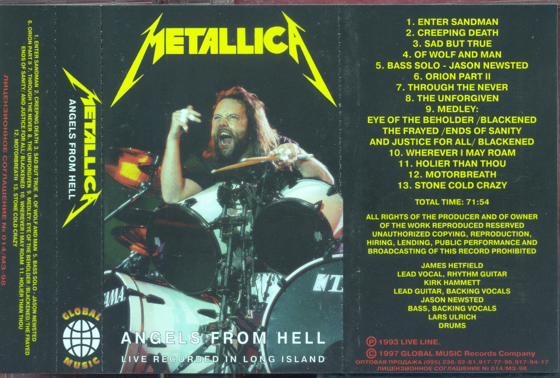 Metallica - Angels From Hell [bootleg] (1993) Thrash Metal (D)