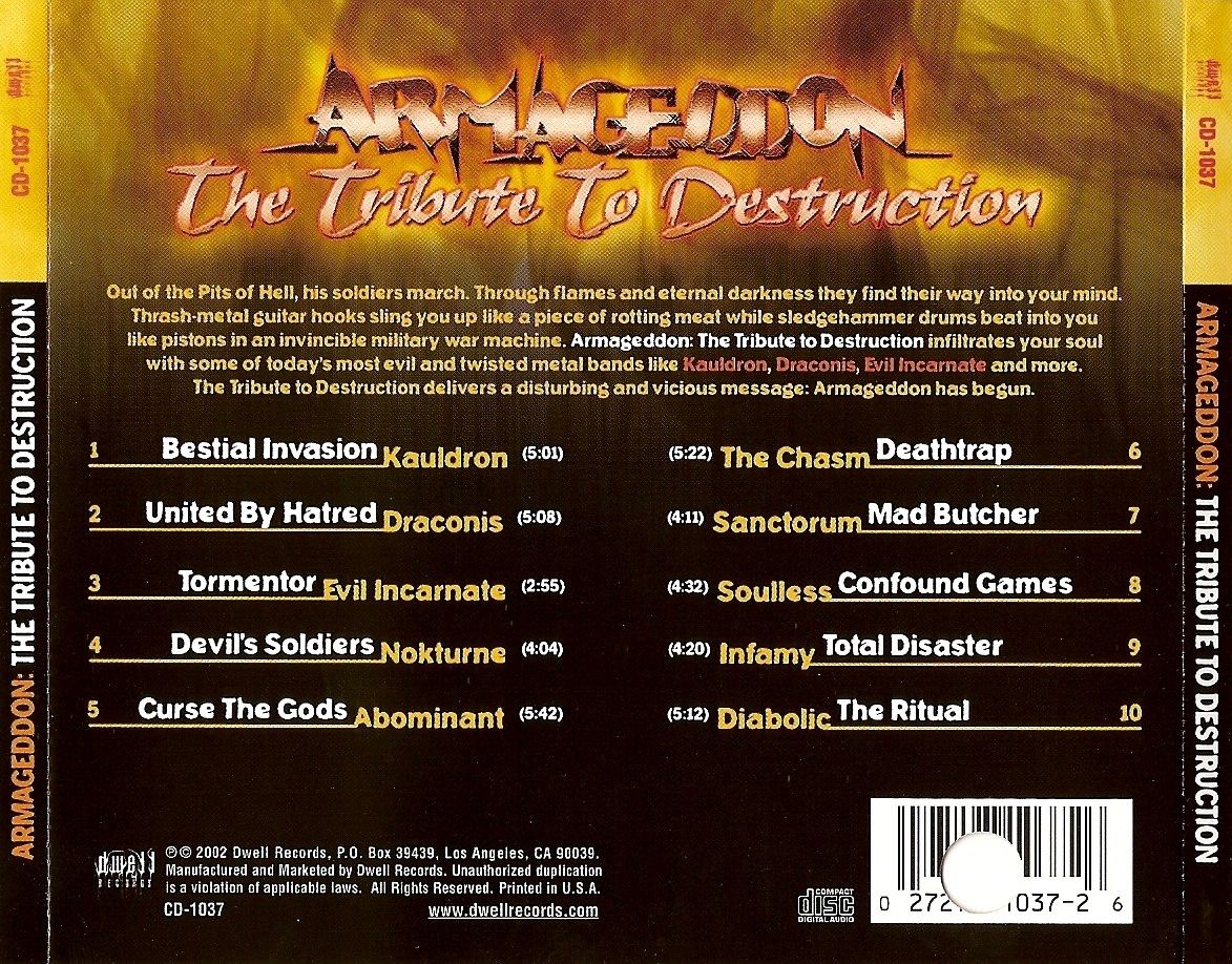 Various Artists - Armageddon;The Tribute To Destruction [best of⁄compilation] (2002) Death Metal⁄Black Metal (D750)