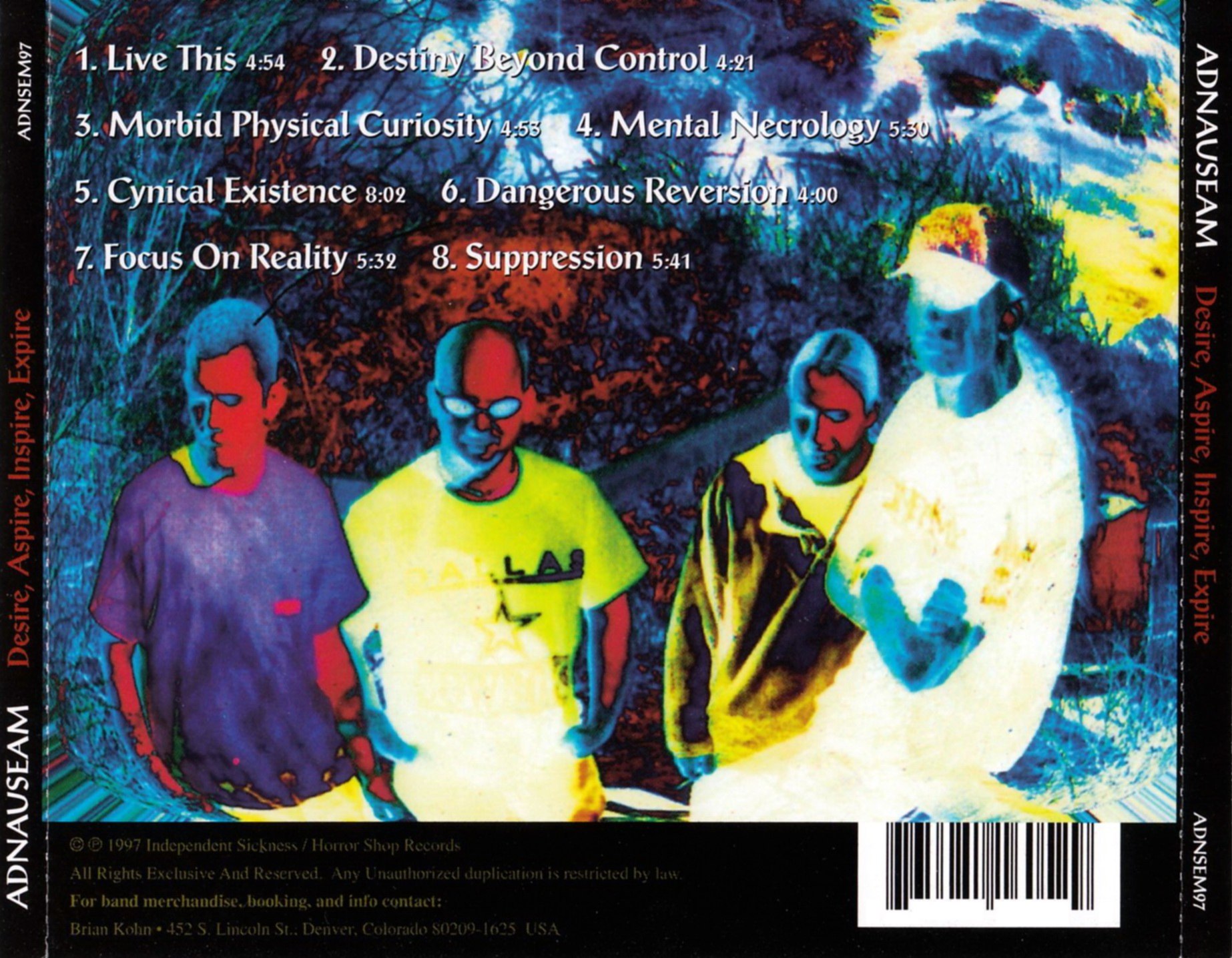 Adnauseam - Desire, Aspire, Inspire, Expire (1997) Death Metal⁄Grind