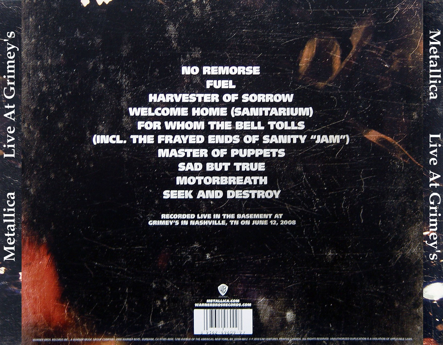 Metallica - Live At Grimey's [live] (2010) Thrash Metal