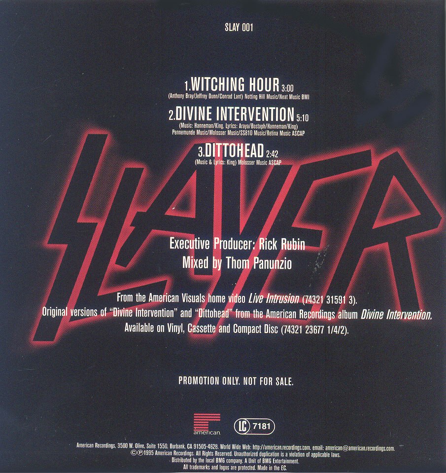 Slayer - Live Intrusion [ep] (1995) Thrash Metal