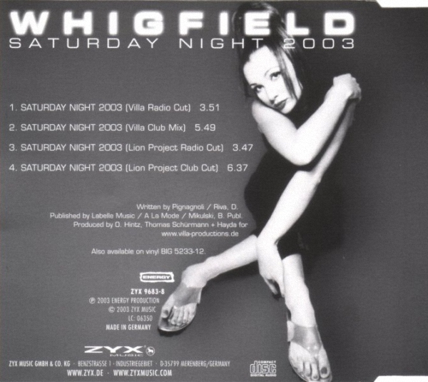 Whigfield - Saturday Night (2003)