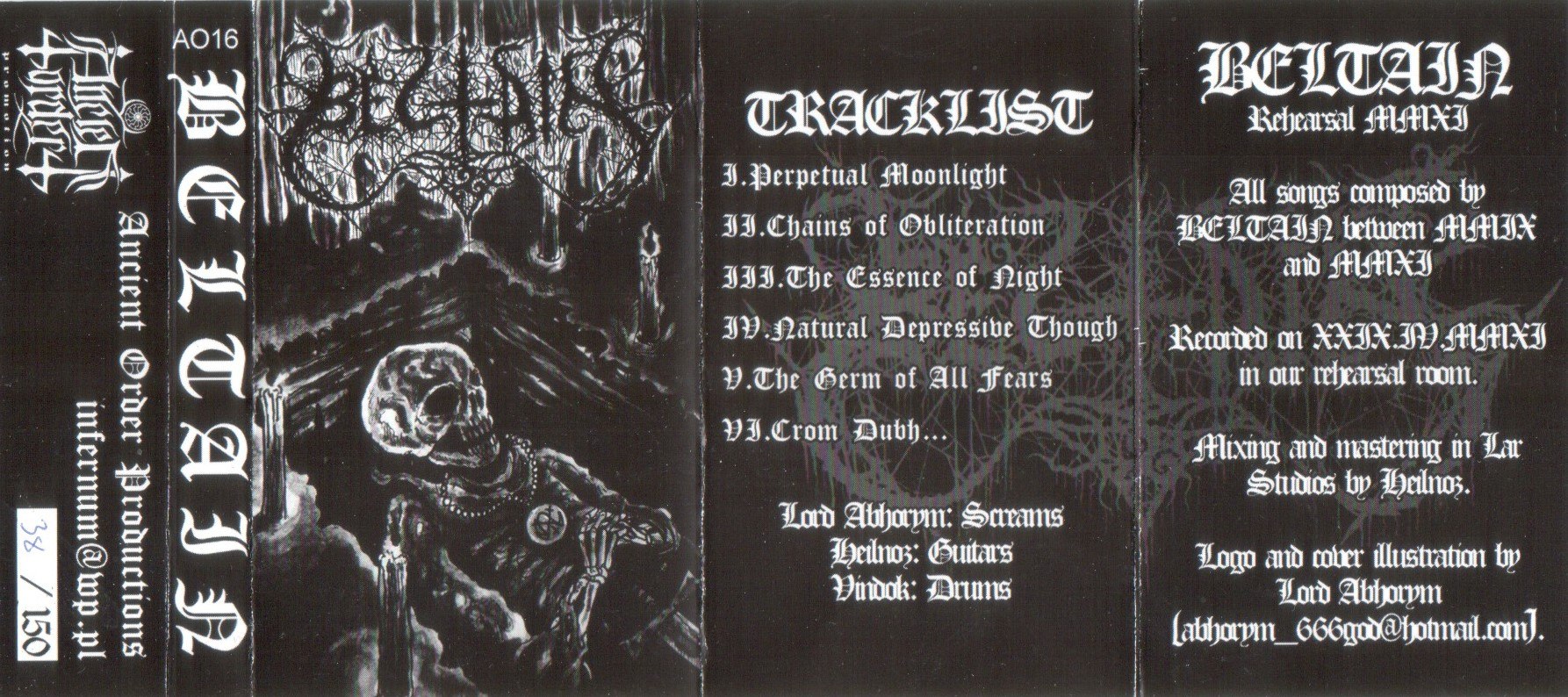 Beltain - Rehearsal MMXI [demo] (2011) Black Metal