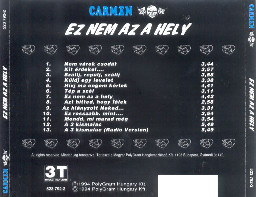 Carmen - Ez Nem Az A Hely (1994) Heavy⁄Thrash⁄Groove Metal