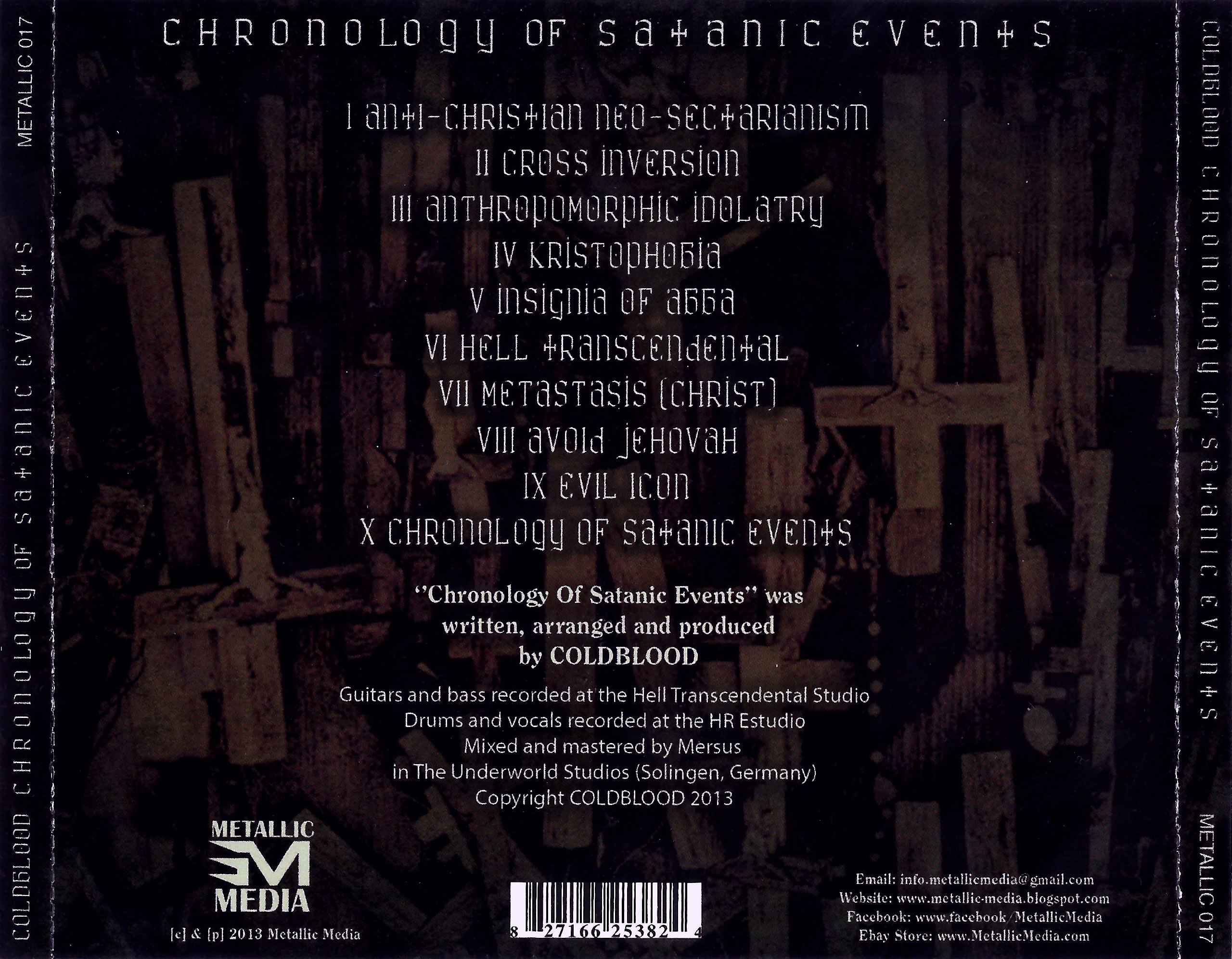 Coldblood - Chronology Of Satanic Events (2013) Death Metal