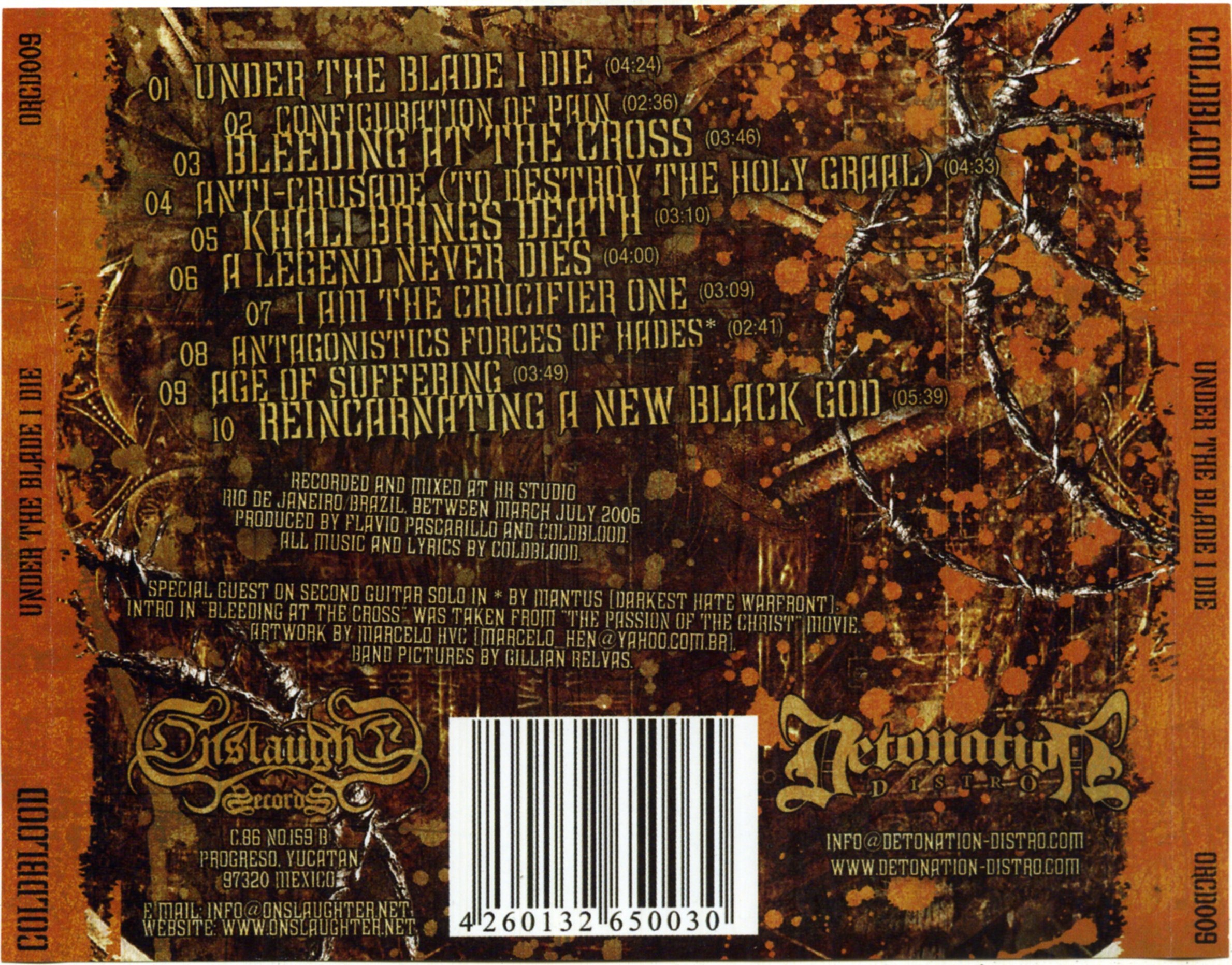 Coldblood - Under The Blade I Die (2007) Death Metal