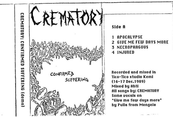Crematory - Confirmed Suffering [demo] (1989) Death Metal (D)