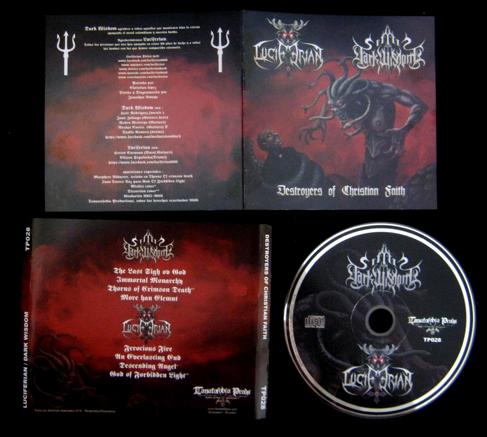 Dark Wisdom & Luciferian - Destroyers Of Christian Faith [split] (2016) Black Metal ¦ Black Metal (D4)(D5)