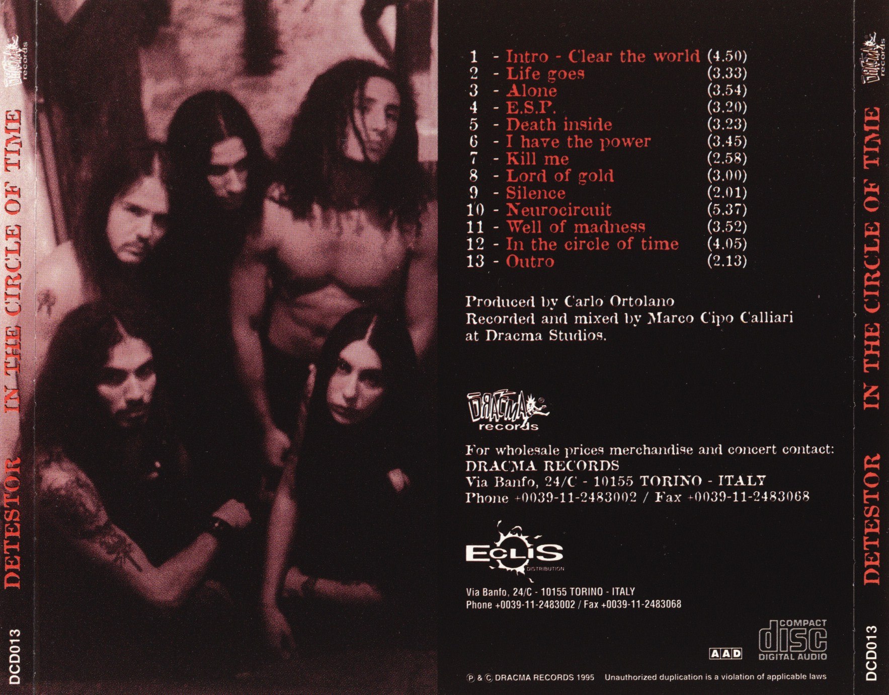 Detestor - In The Circle Of Time (1995) Death Metal (D4)