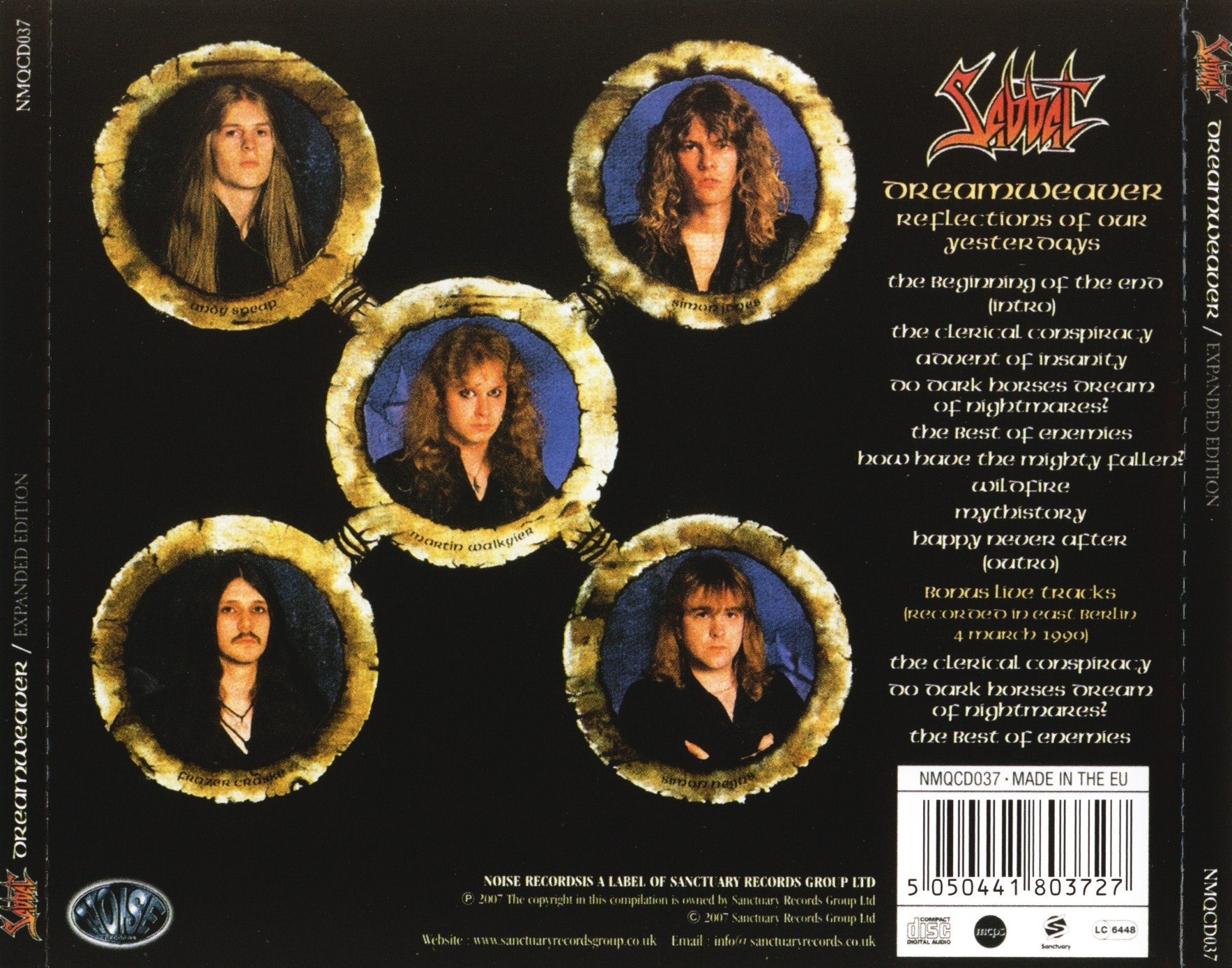Sabbat - Dreamweaver - Reflections Of Our Yesterdays (Expanded Edition) (2007) Thrash