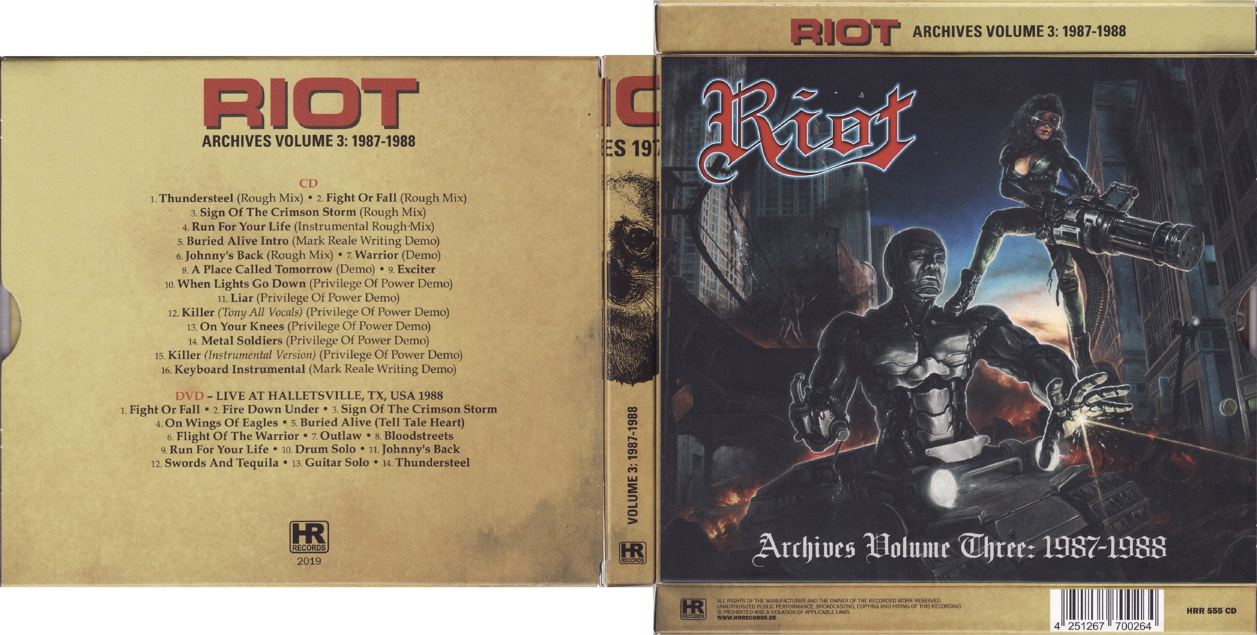 Riot - Archives Volume Three; 1987-1988 [compilation] (2019) Heavy⁄Power Metal (D)