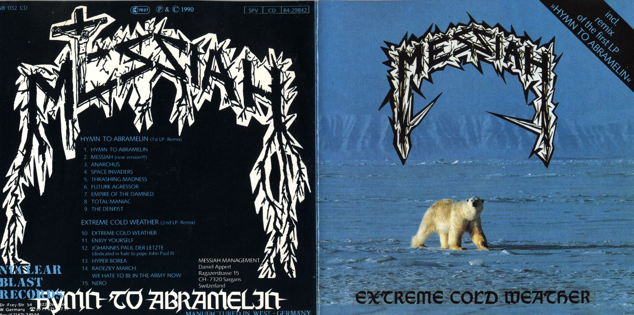 Messiah - Extreme Cold Weather⁄Hymn To Abramelin [best of⁄compilation] (1990) Death⁄Thrash Metal