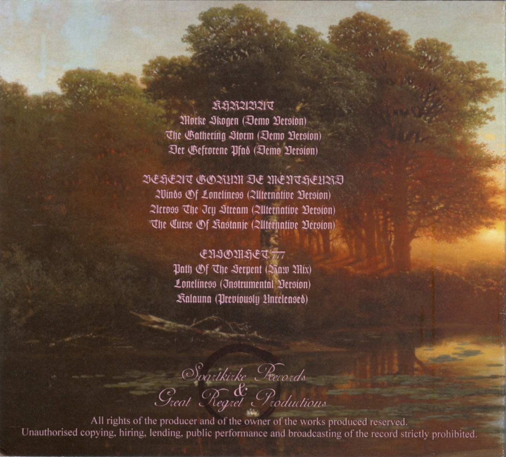 Khrabat & Beheat Gorum De Mentheurd & Ensomhet 777 - Jahreszeiten [split] (2014) Black Metal ¦ Black Metal ¦ Black Metal⁄Ambient (D7)(D4)
