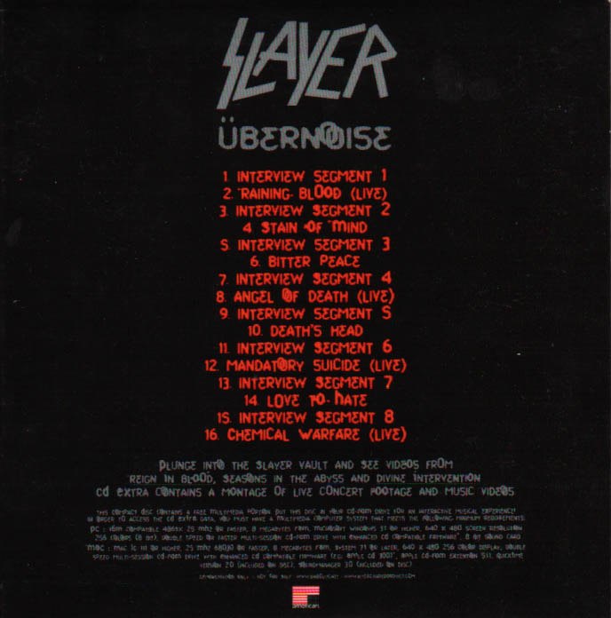 Slayer - Übernoise; The Interview [best of⁄compilation] (1998) Thrash Metal