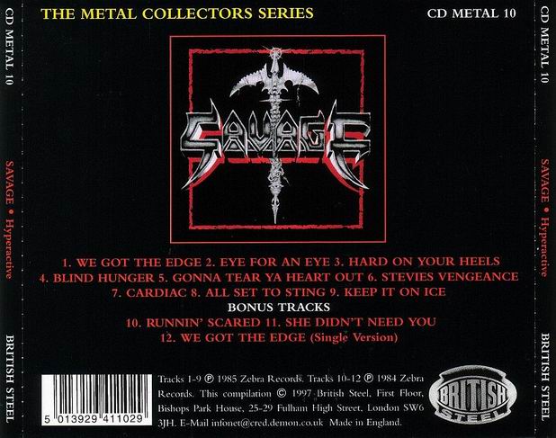 Savage - Hyperactive (1985) Traditional Metal⁄NWOBHM