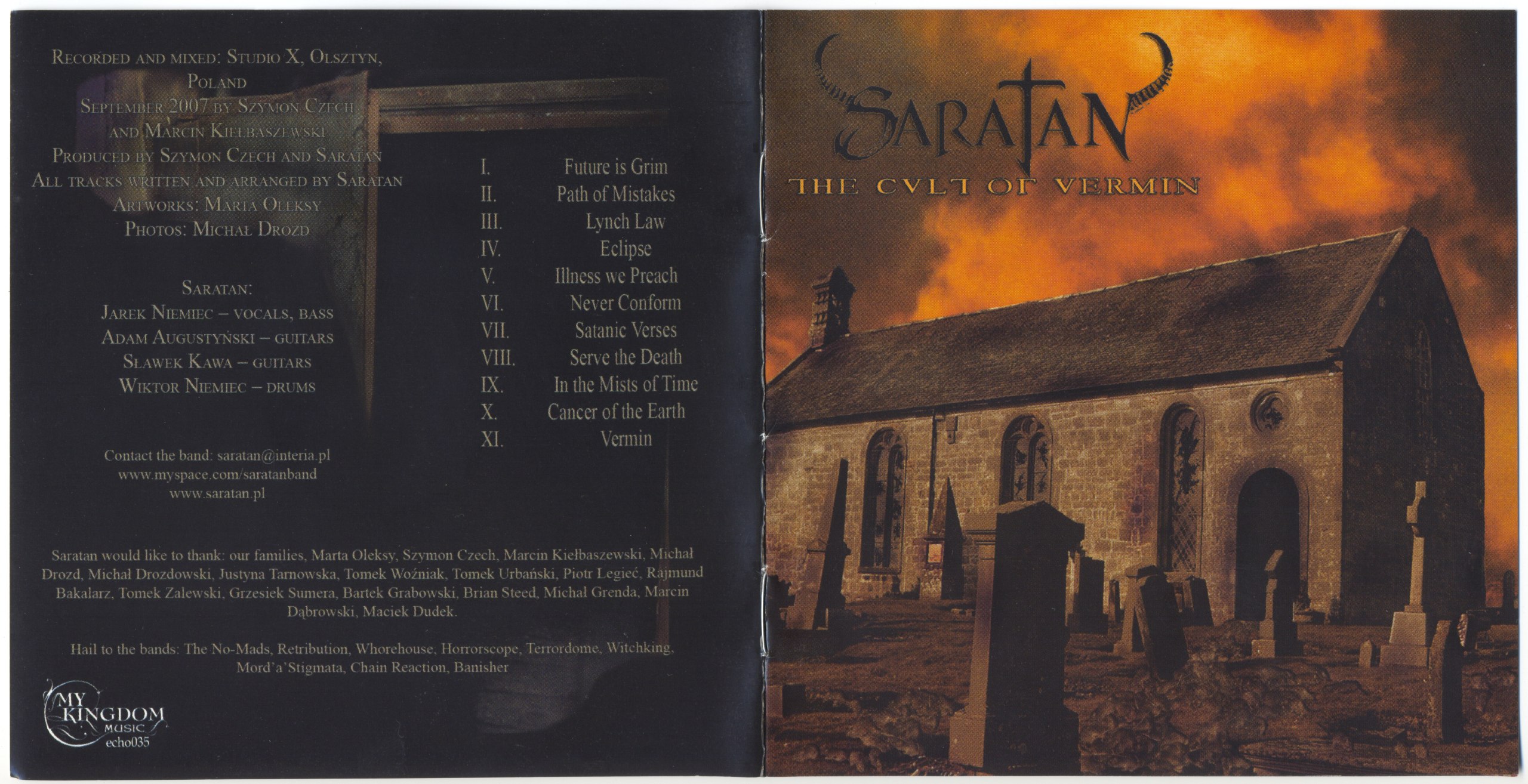 Saratan - The Cult Of Vermin (2008) Thrash Metal