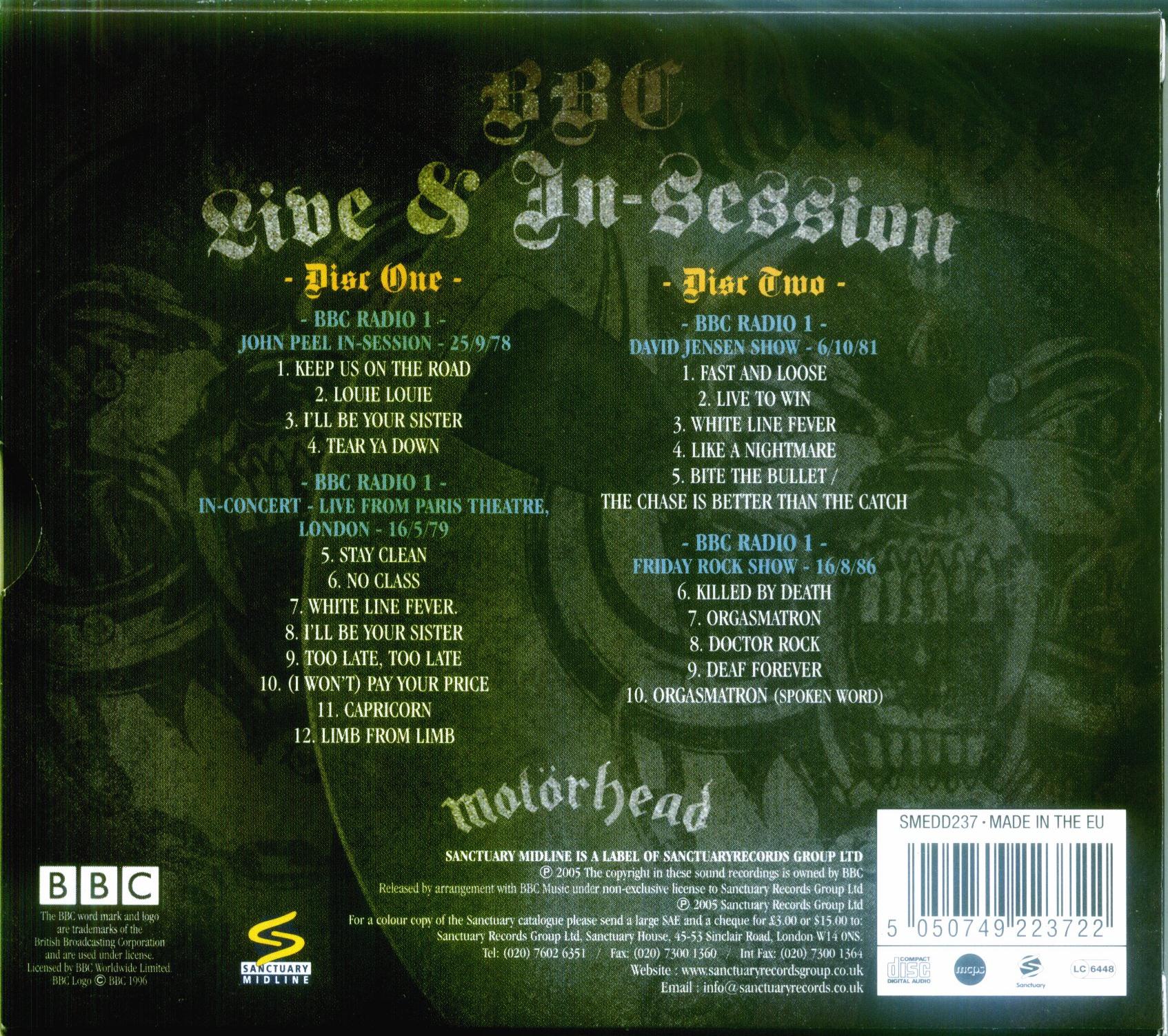 Motörhead - BBC Live & In-Session [live] (2005) Heavy Metal