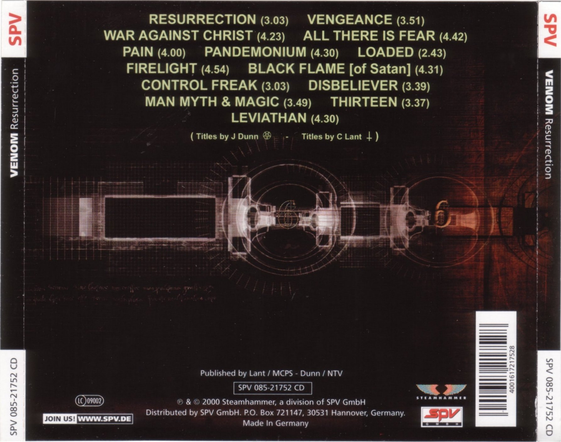 Venom - Resurrection (2000) Heavy Metal