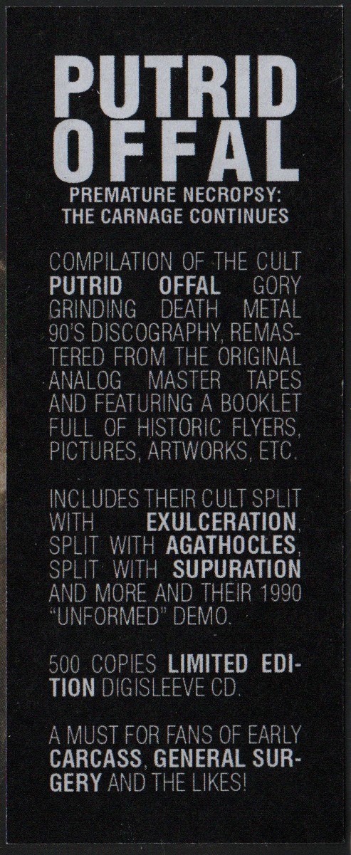 Putrid Offal - Premature Necropsy [compilation] (2015) Death Metal⁄Grindcore (D9)