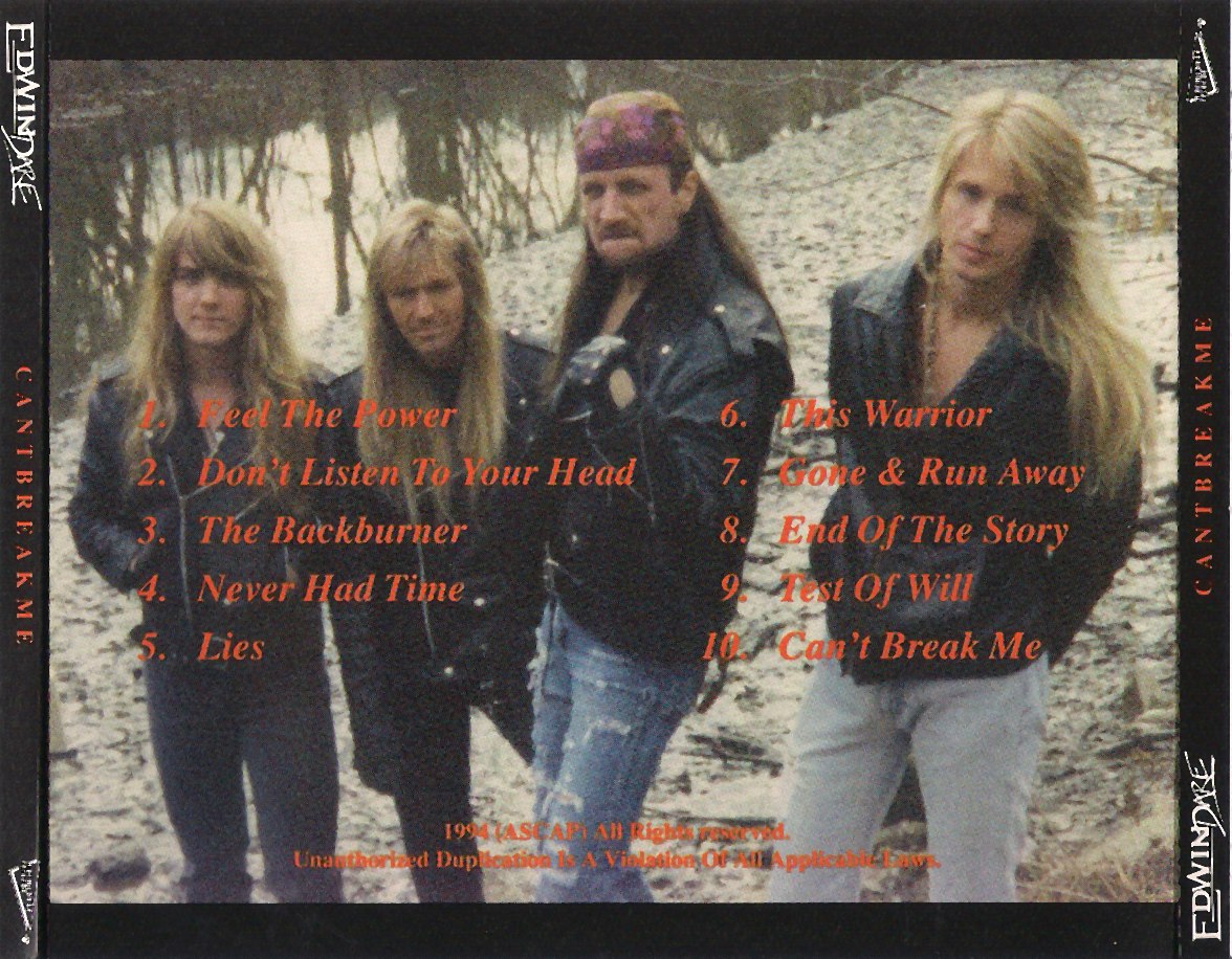 Edwin Dare - Can't Break Me (1996) Progressive Heavy Metal