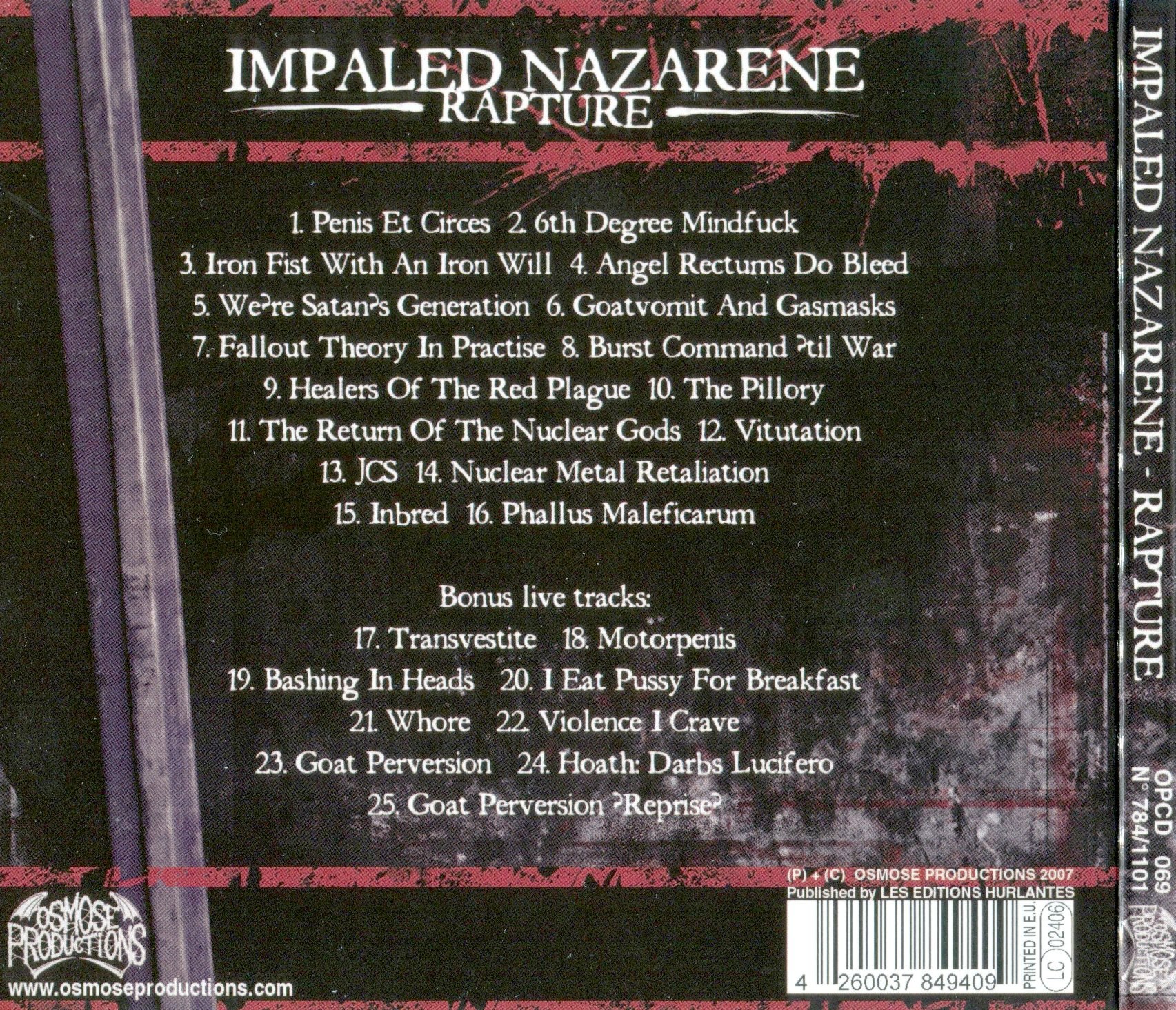 Impaled Nazarene - Rapture (1998) Black Metal