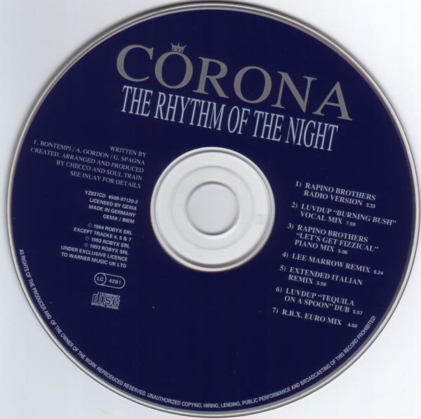 Corona - The Rhythm Of The Night (The Complete Remix) (1994)