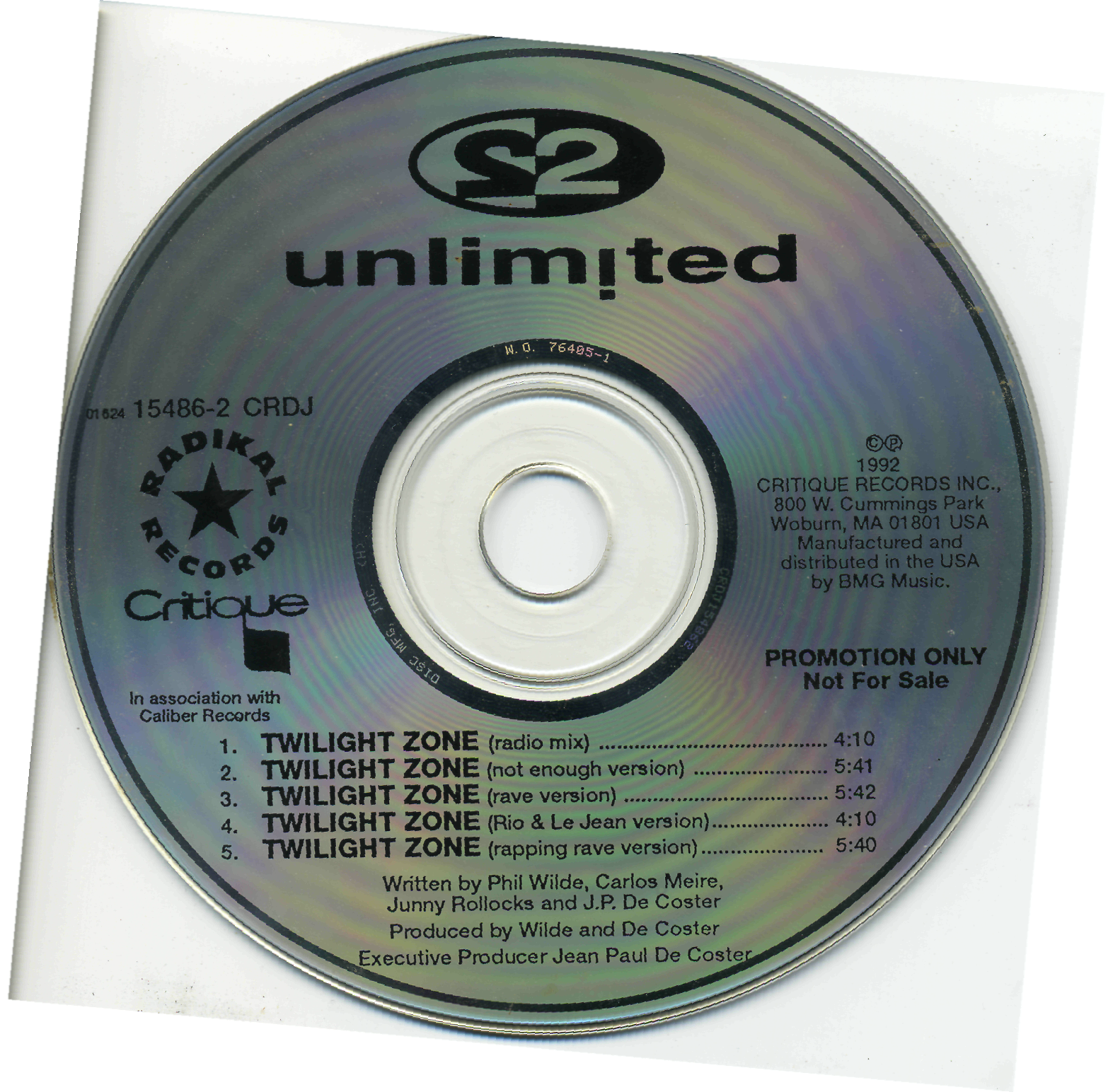 2 unLimited - Twilight Zone CDM (US Promo) (1992)