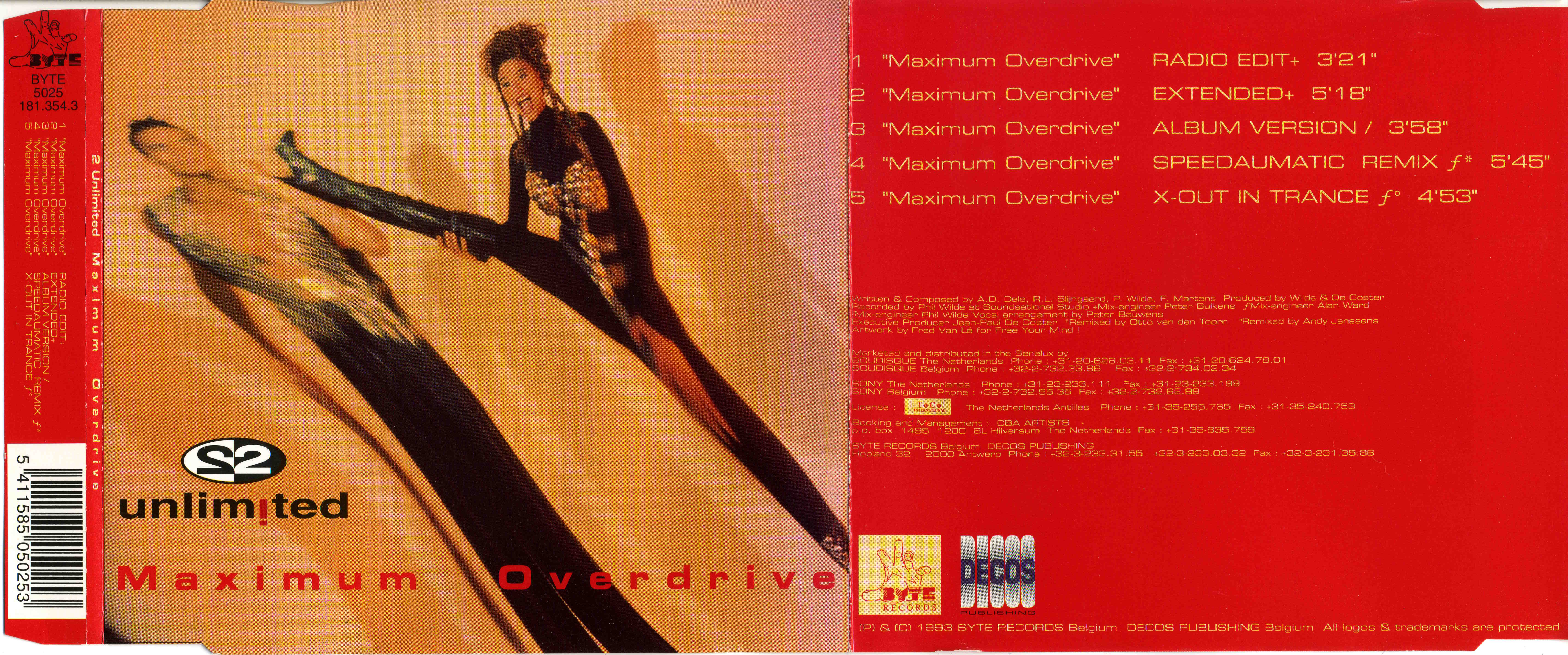 2 unLimited - Maximum Overdrive CDM (Byte) (1993)