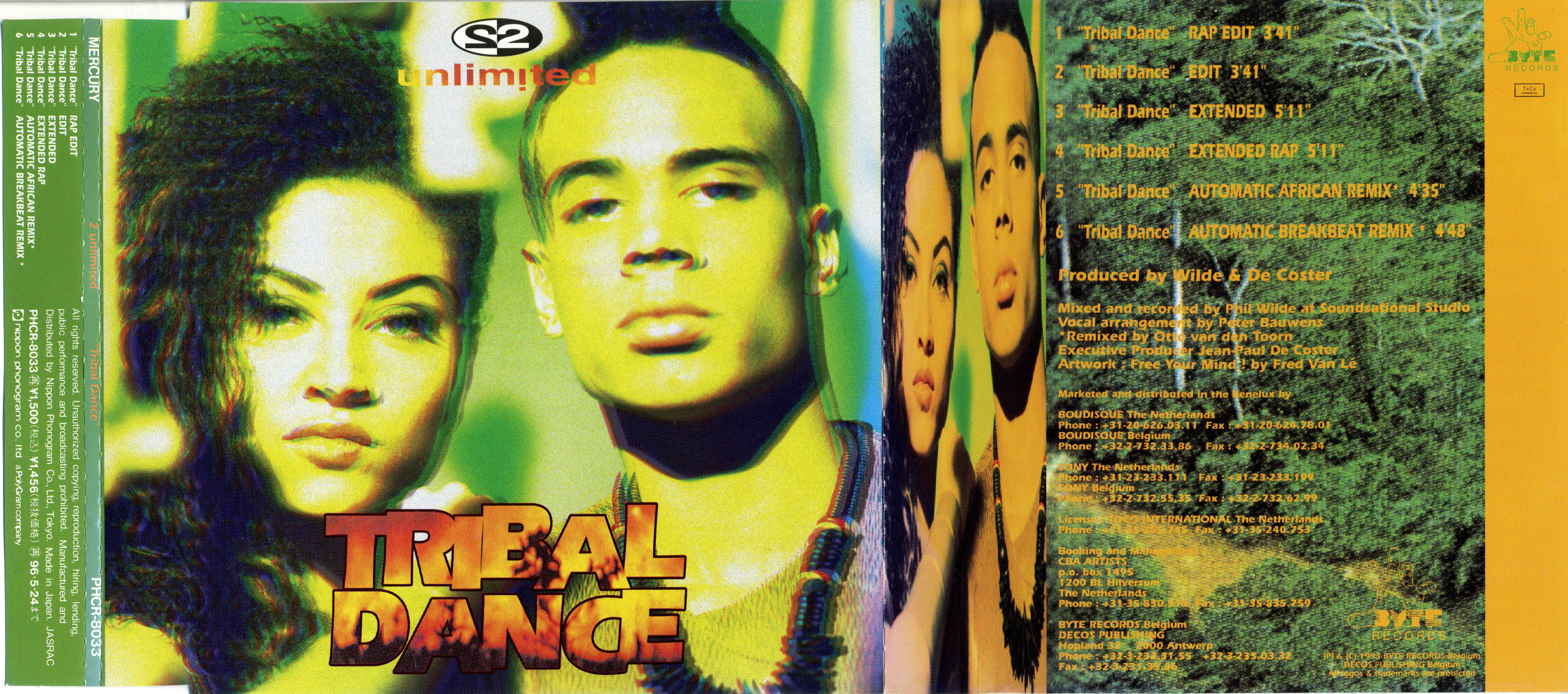 2 unLimited - Tribal Dance CDM (Japan) (1993)