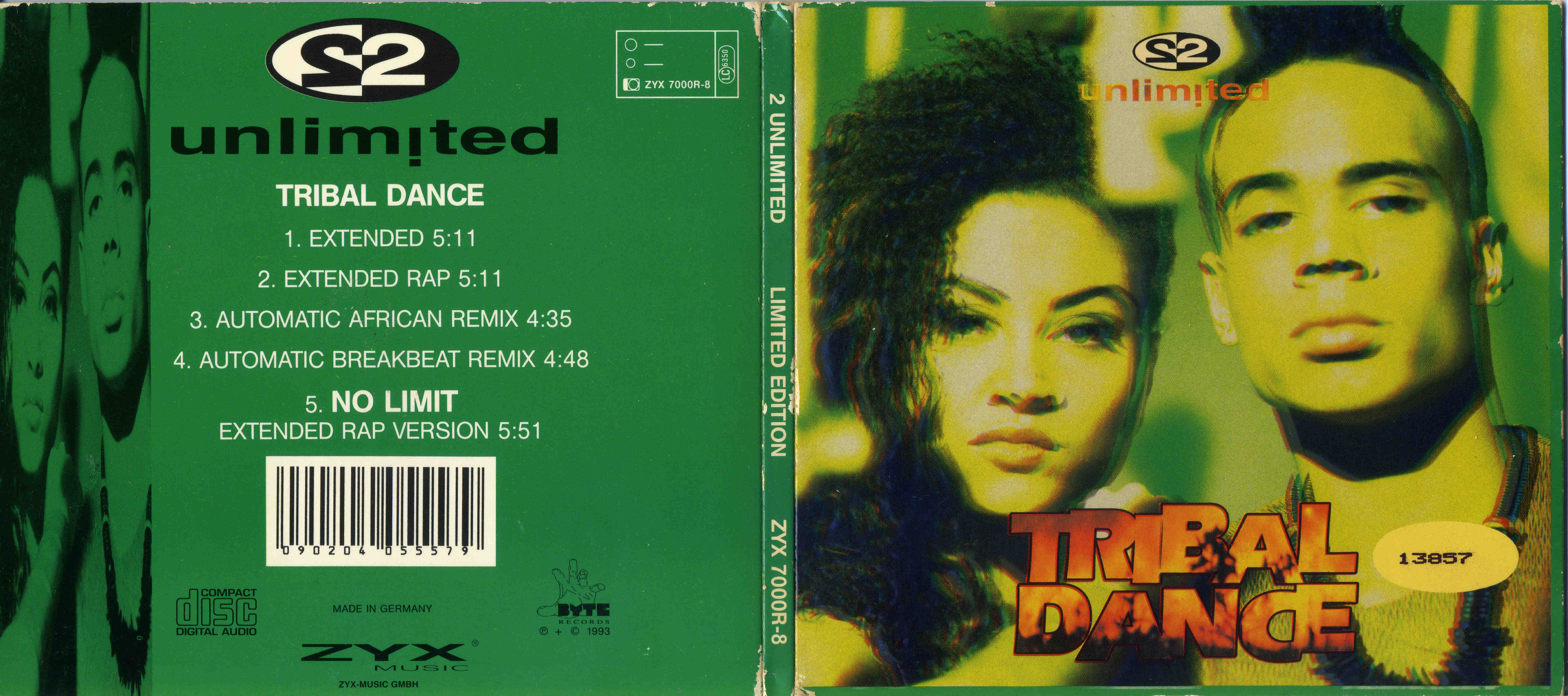 2 unLimited - Tribal Dance CDM (Ltd. Ed. Digipack) (ZYX) (1993)