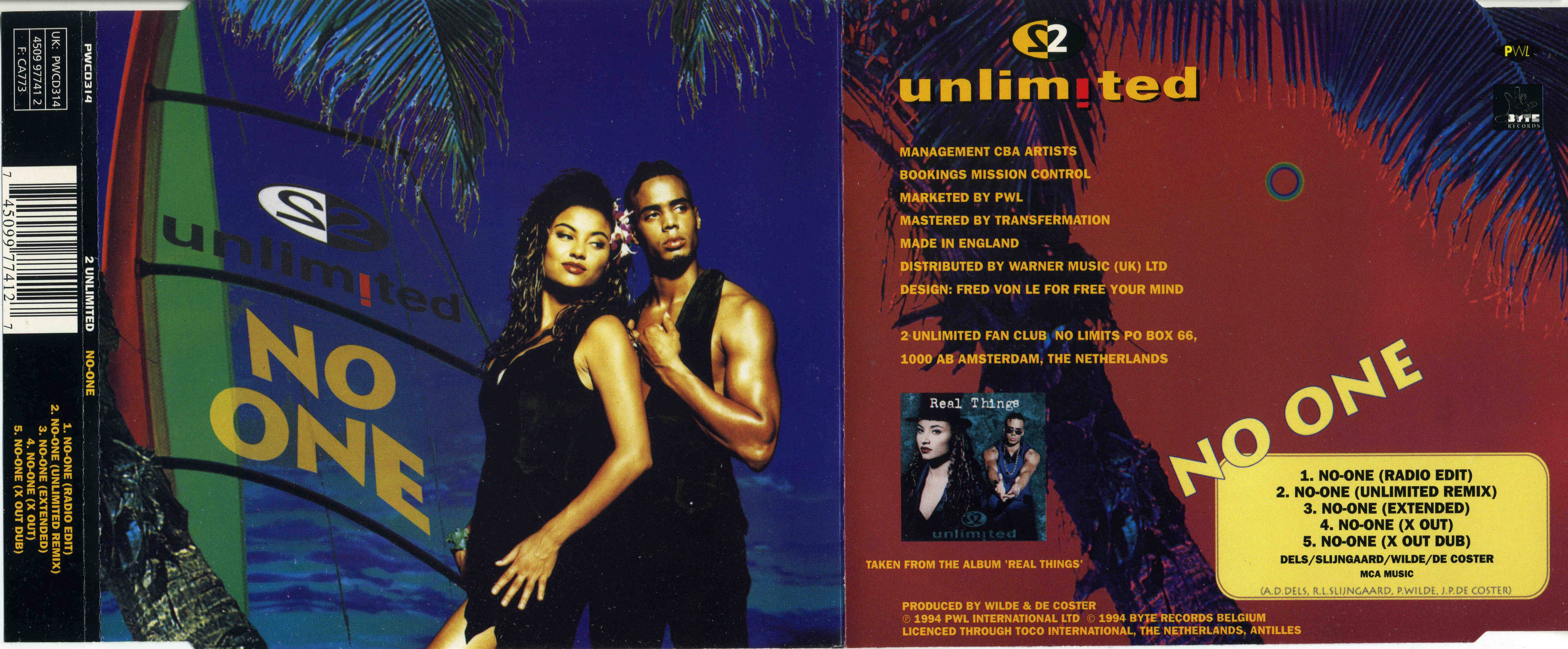 2 unLimited - No One CDM (PWL) (1994)