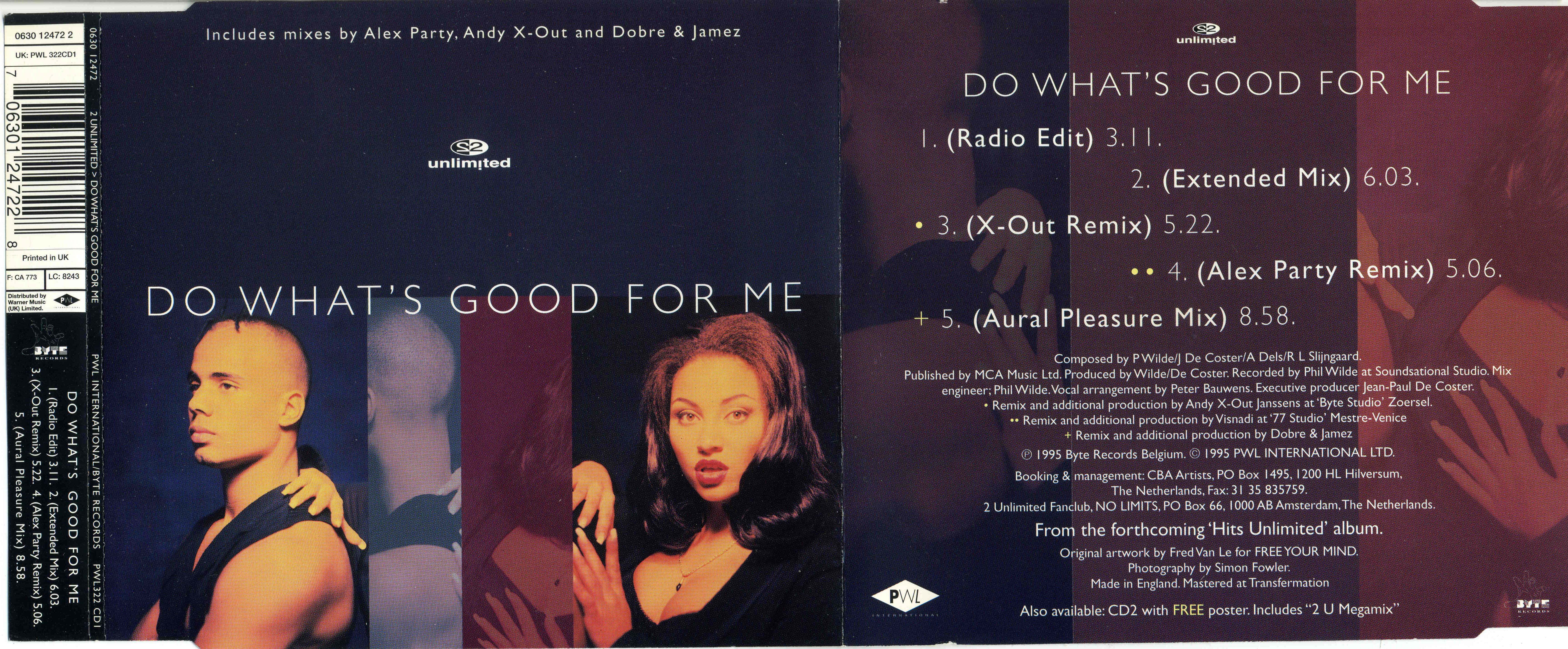 2 unLimited - Do What`s Good For Me (A) CDM (PWL) (1995)