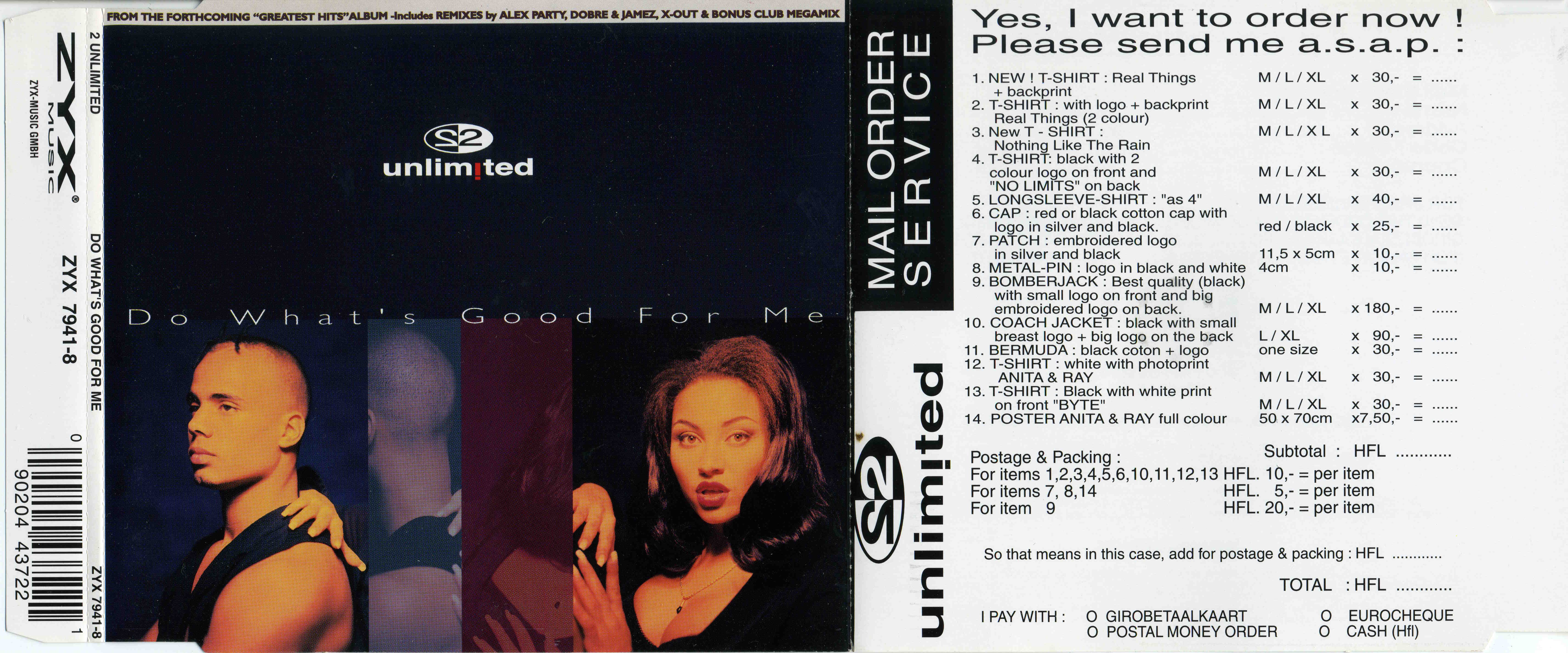 2 unLimited - Do What`s Good For Me CDM (ZYX) (1995)