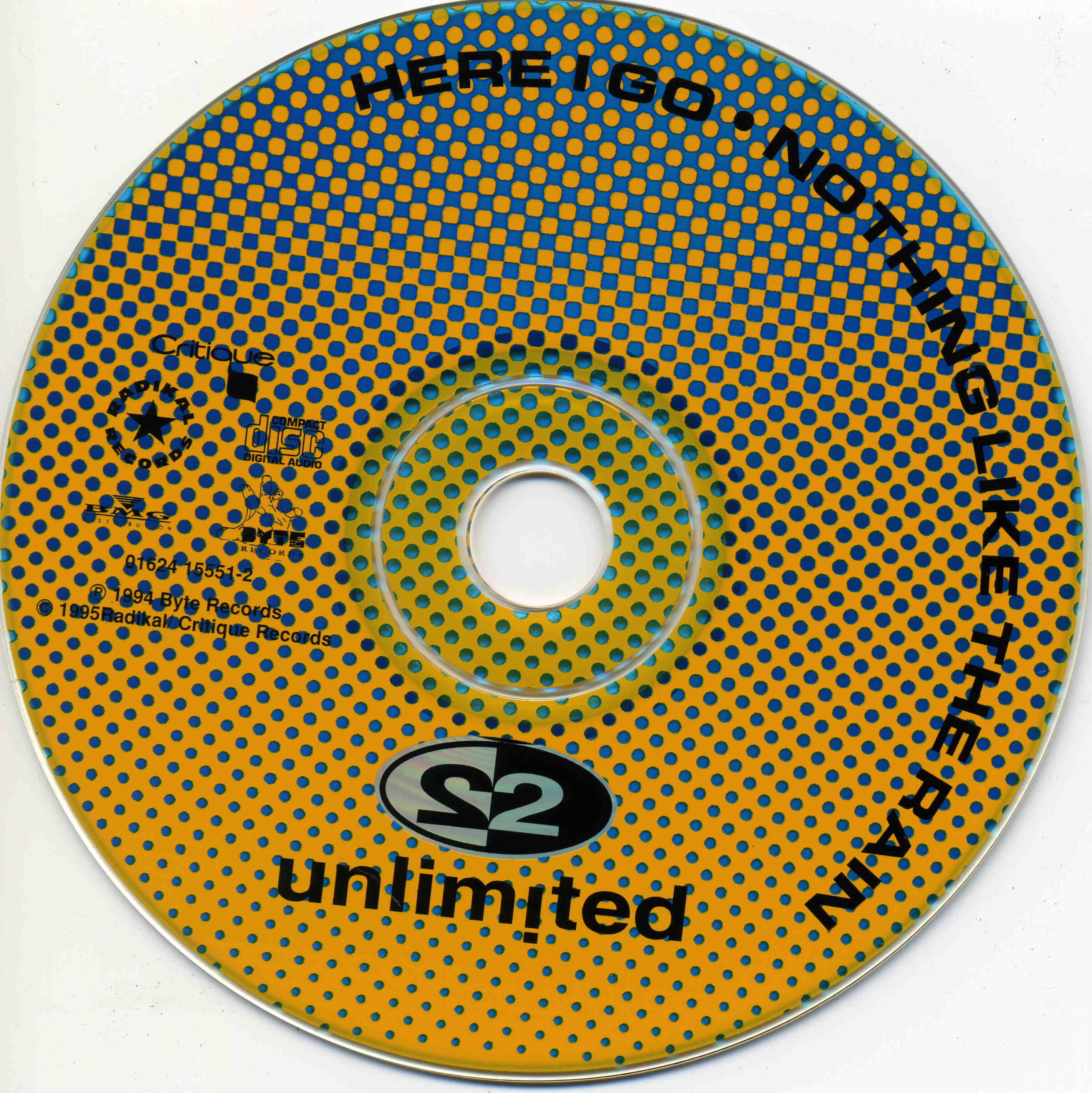2 unLimited - Here I Go # Nothing Like The Rain CDM (Critique) (1995)