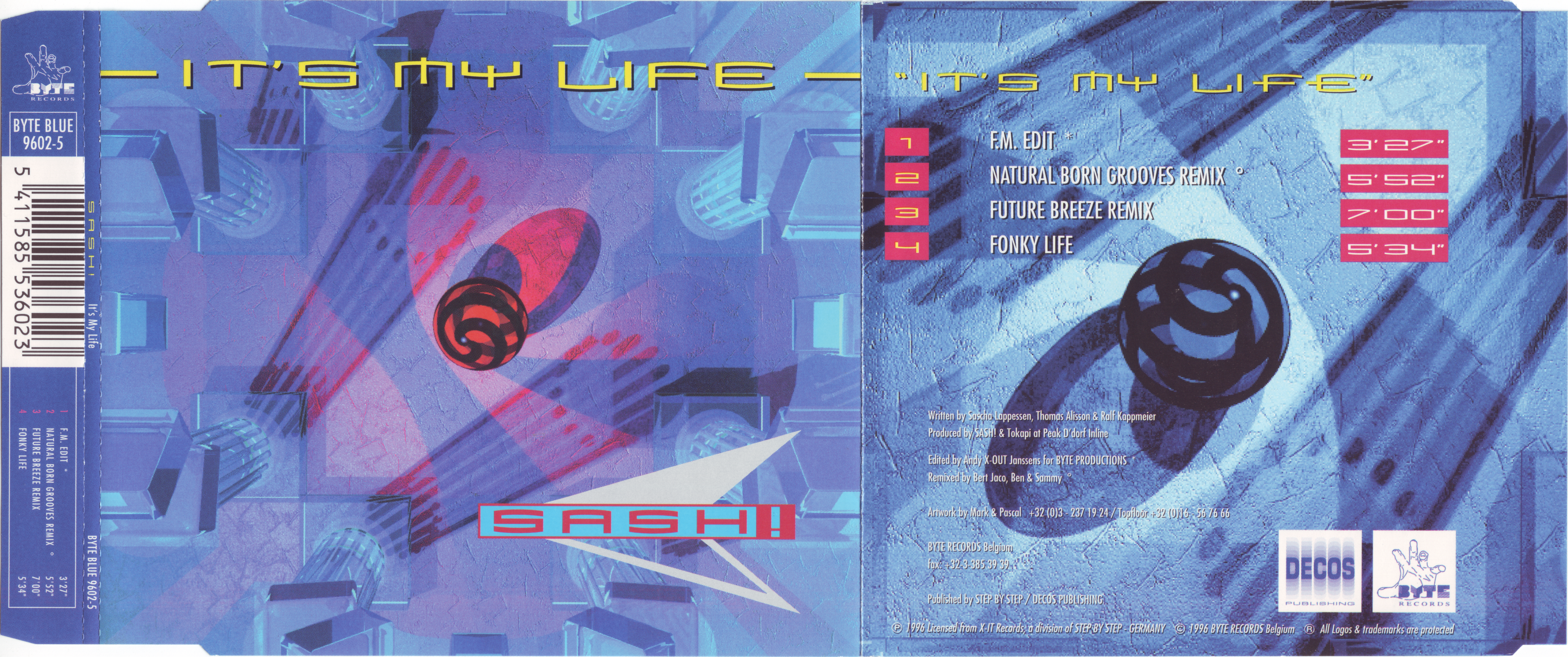 Sash! - It's My Life (BB 9602-5) (1996)