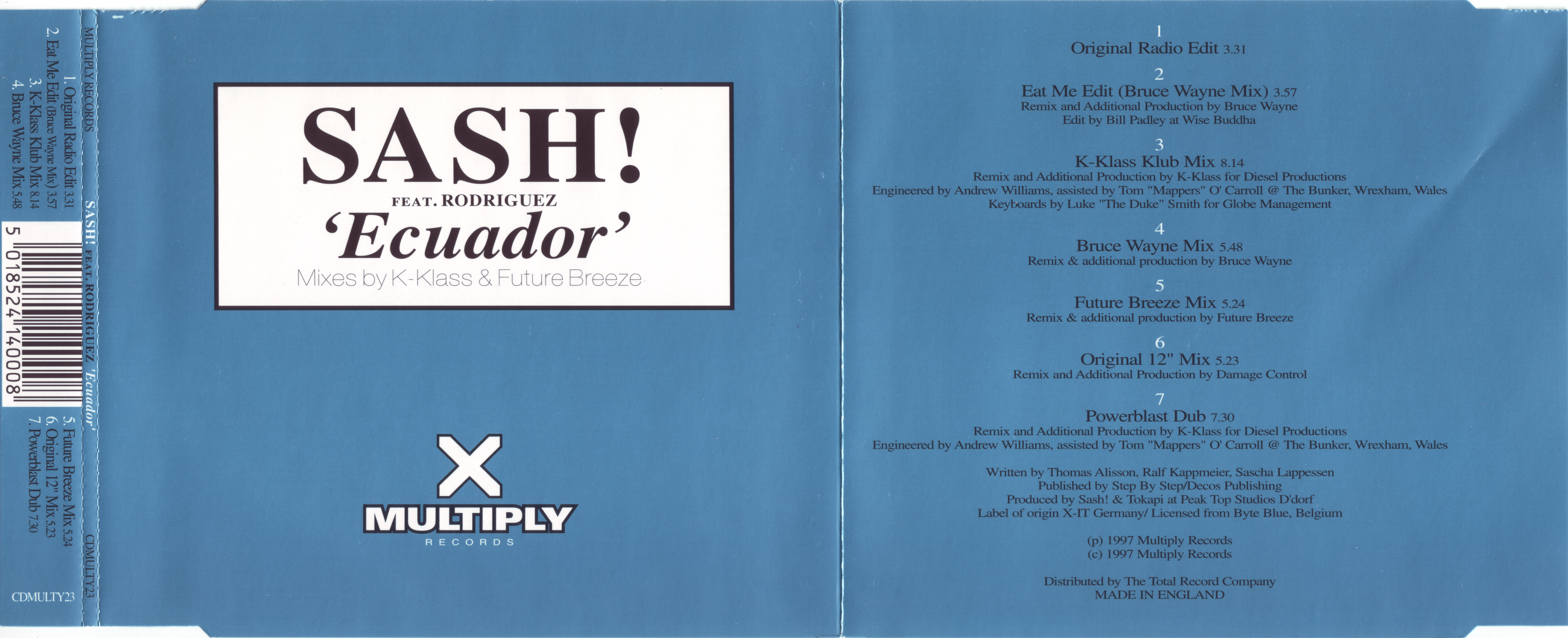 Sash! - Ecuador (CDMULTY23) (1997)