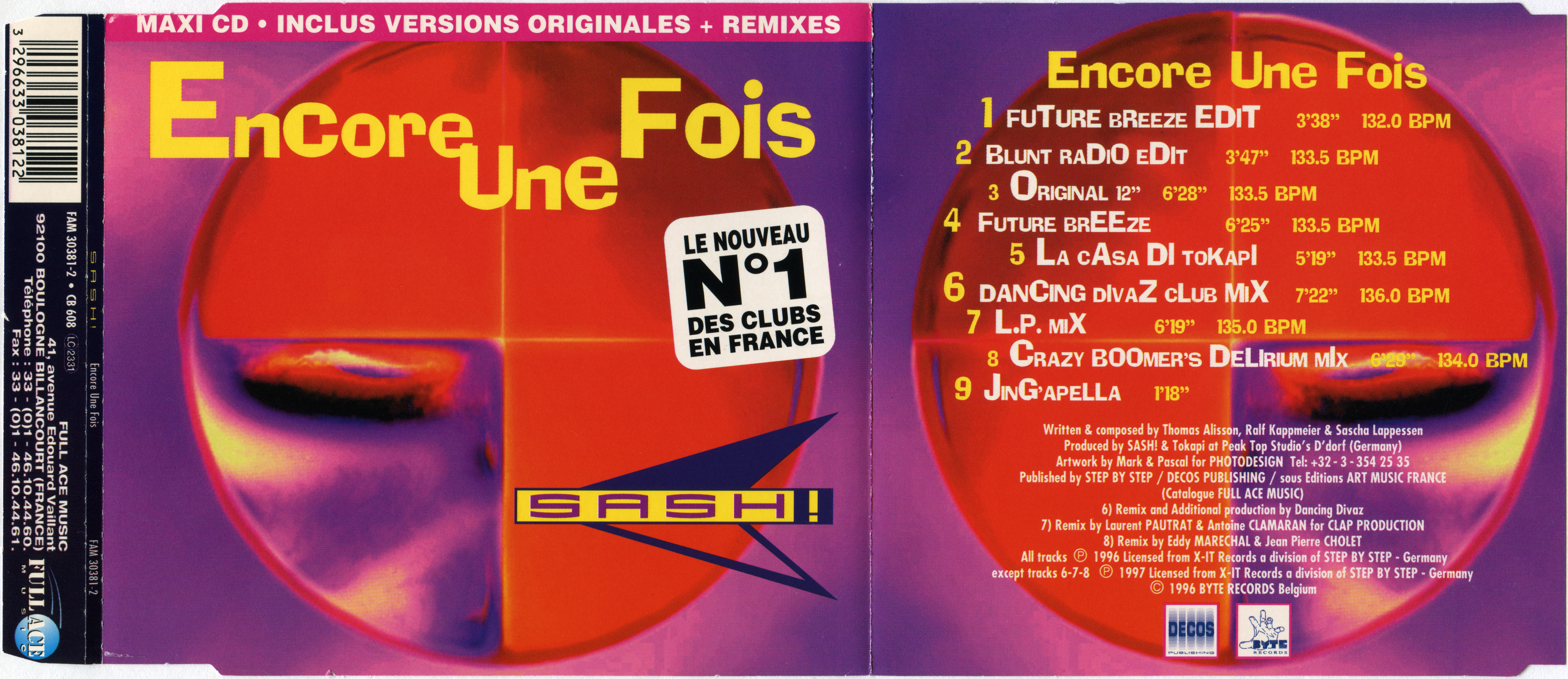 Sash! - Encore Une Fois (FAM 30381-2) (1997)