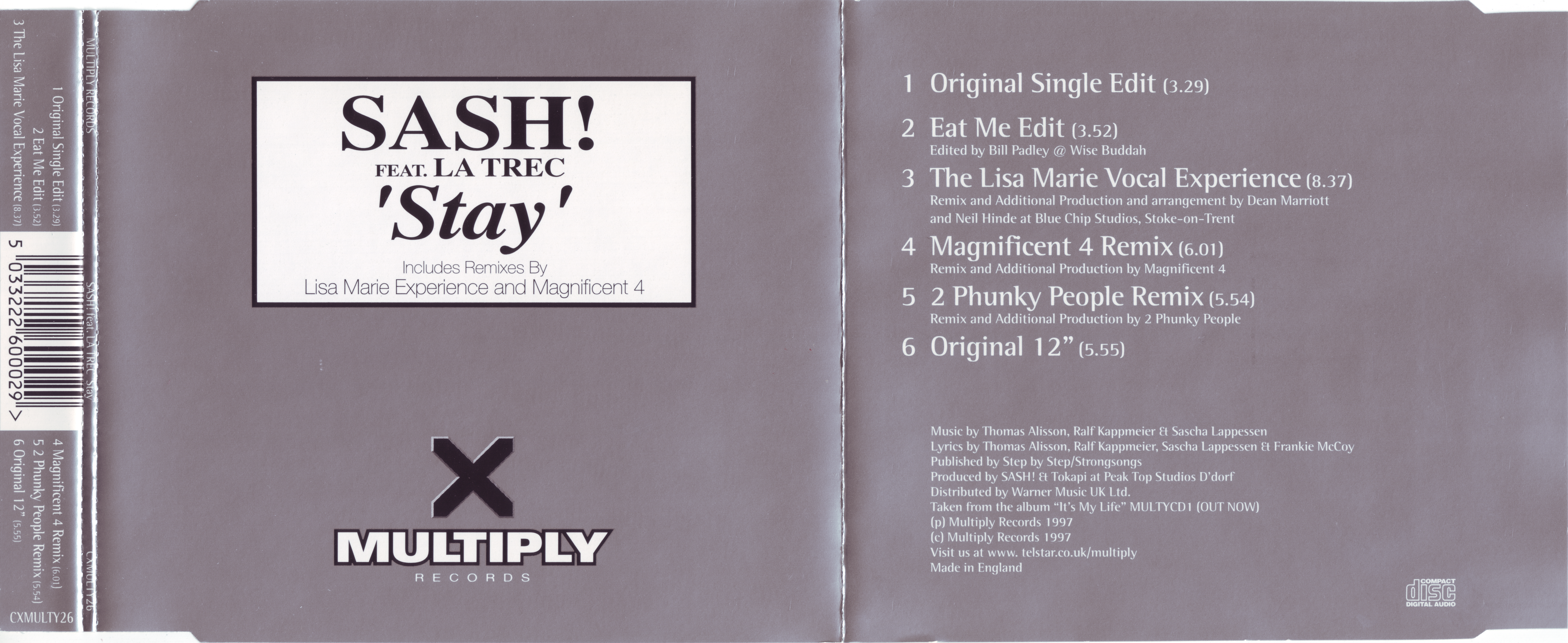 Sash! - Stay (CXMULTY26) (1997)