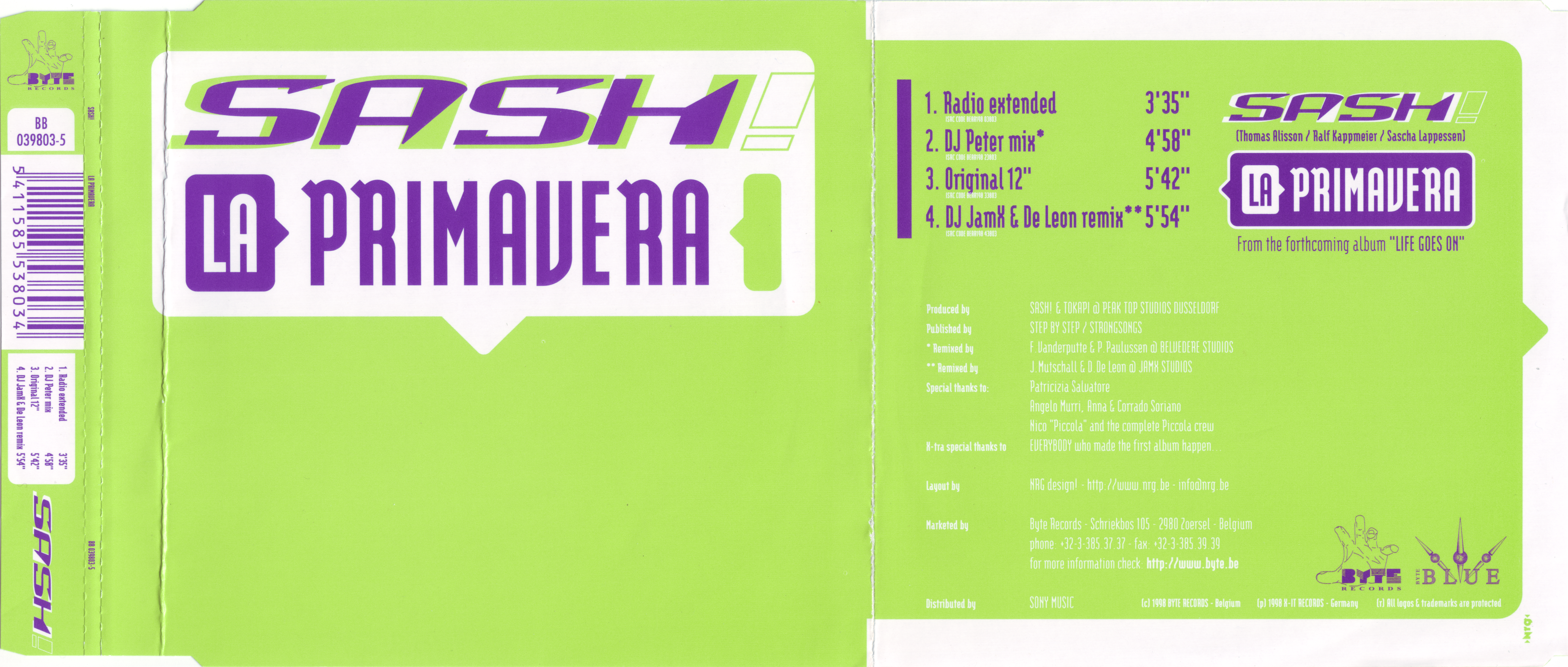 Sash! - La Primavera (BB 039803-5) (1998)