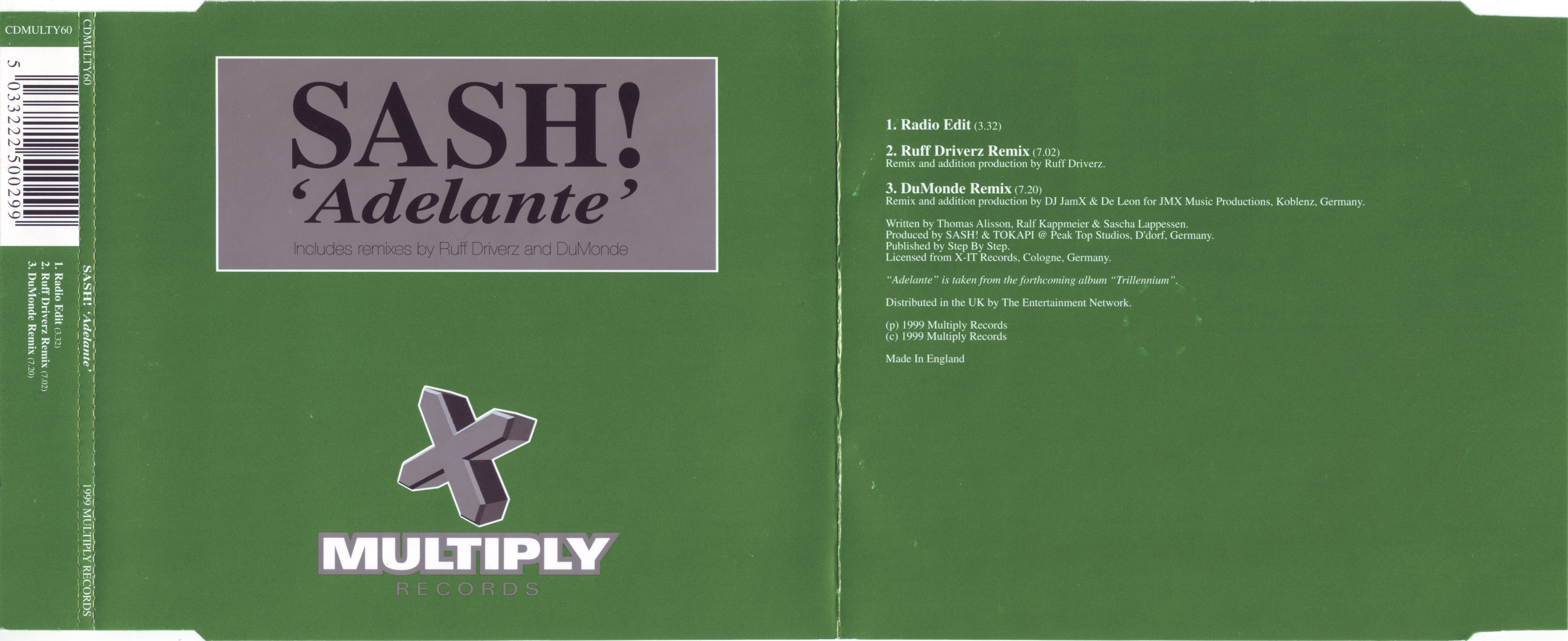 Sash! - Adelante (CDMULTY60) (1999)