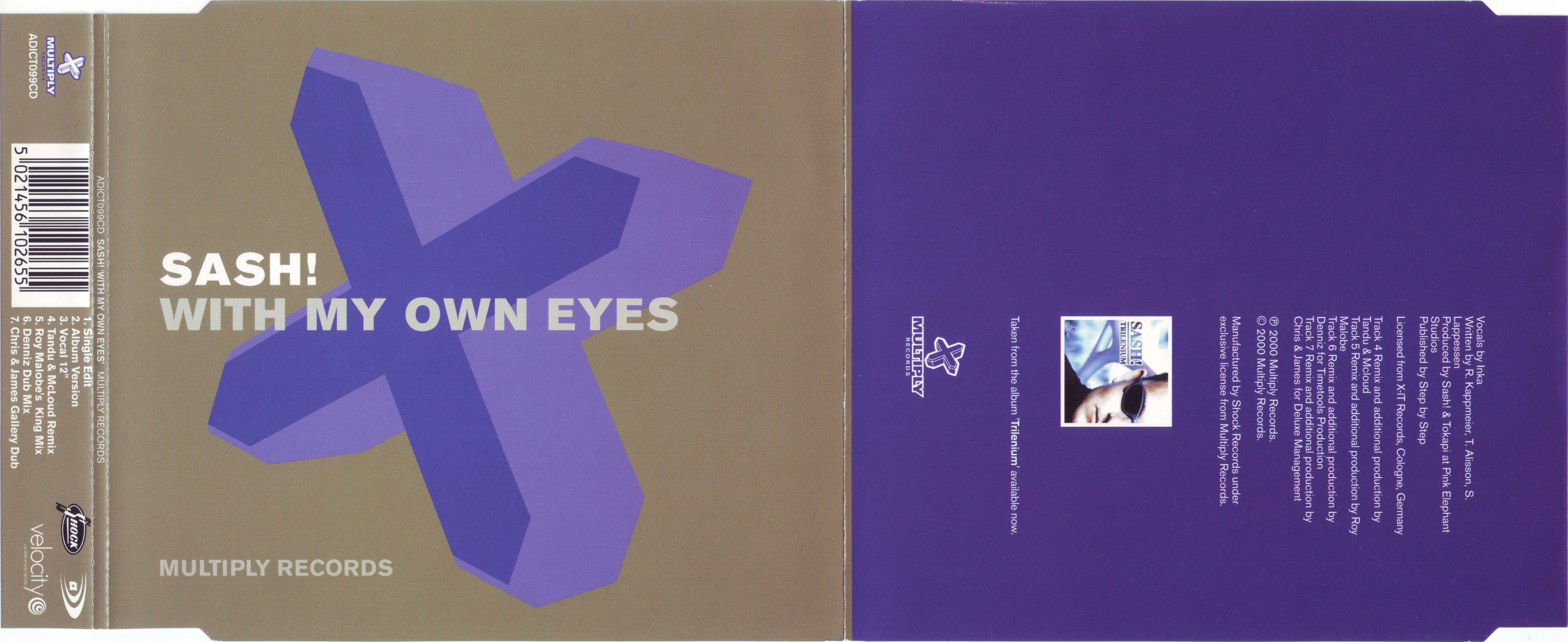 Sash! - With My Own Eyes (ADICT099CD) (2000)