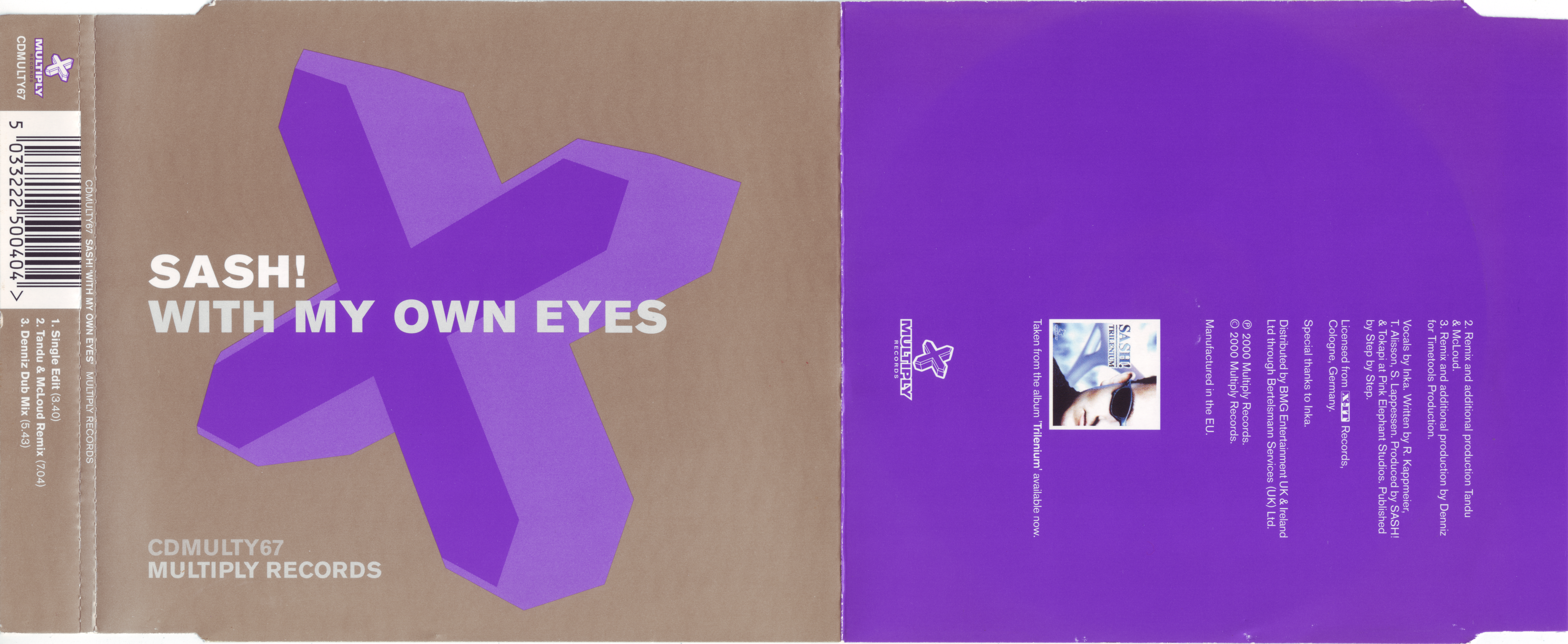 Sash! - With My Own Eyes (CDMULTY67) (2000)
