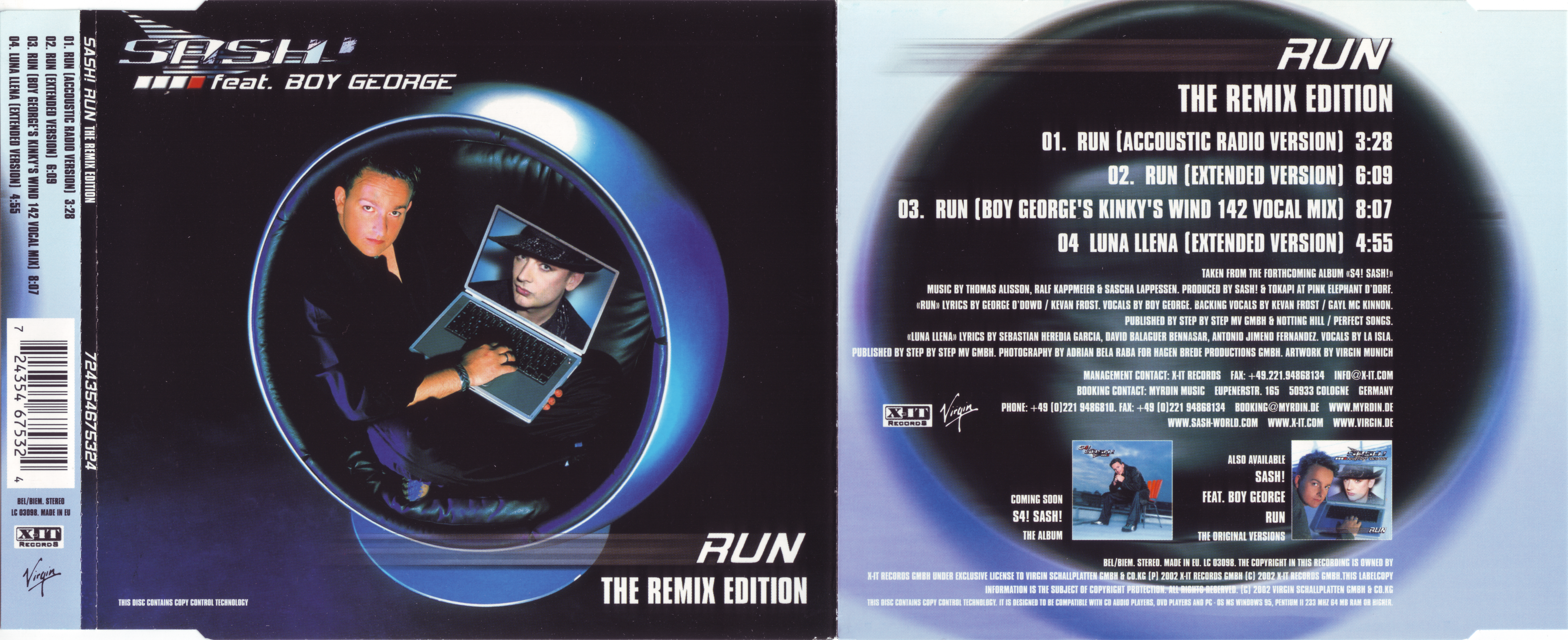 Sash! - Run (The Remix Edition) (7243 546753 2 4) (2002)