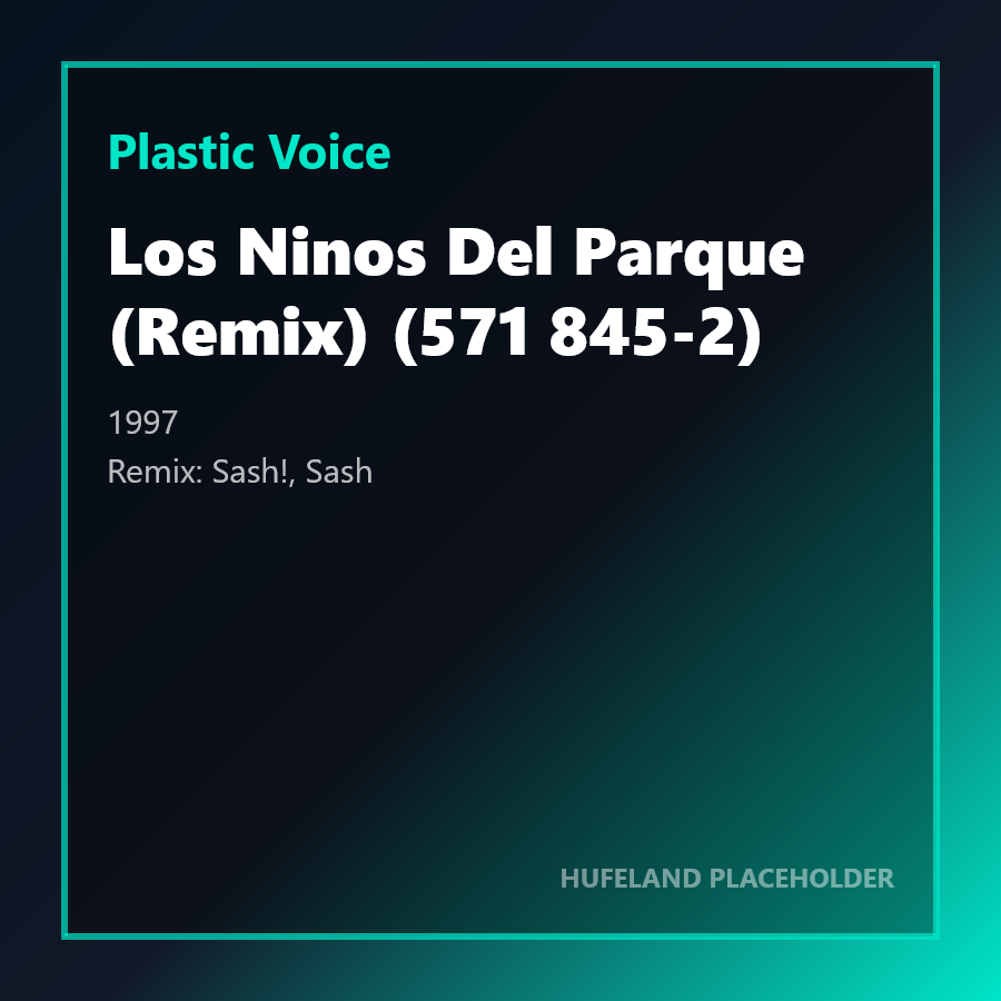 Plastic Voice - Los Ninos Del Parque (Remix) (571 845-2) (1997)