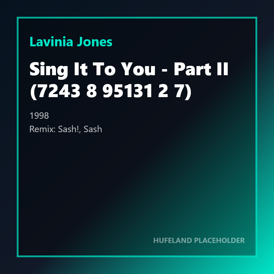 Lavinia Jones - Sing It To You - Part II (7243 8 95131 2 7) (1998)